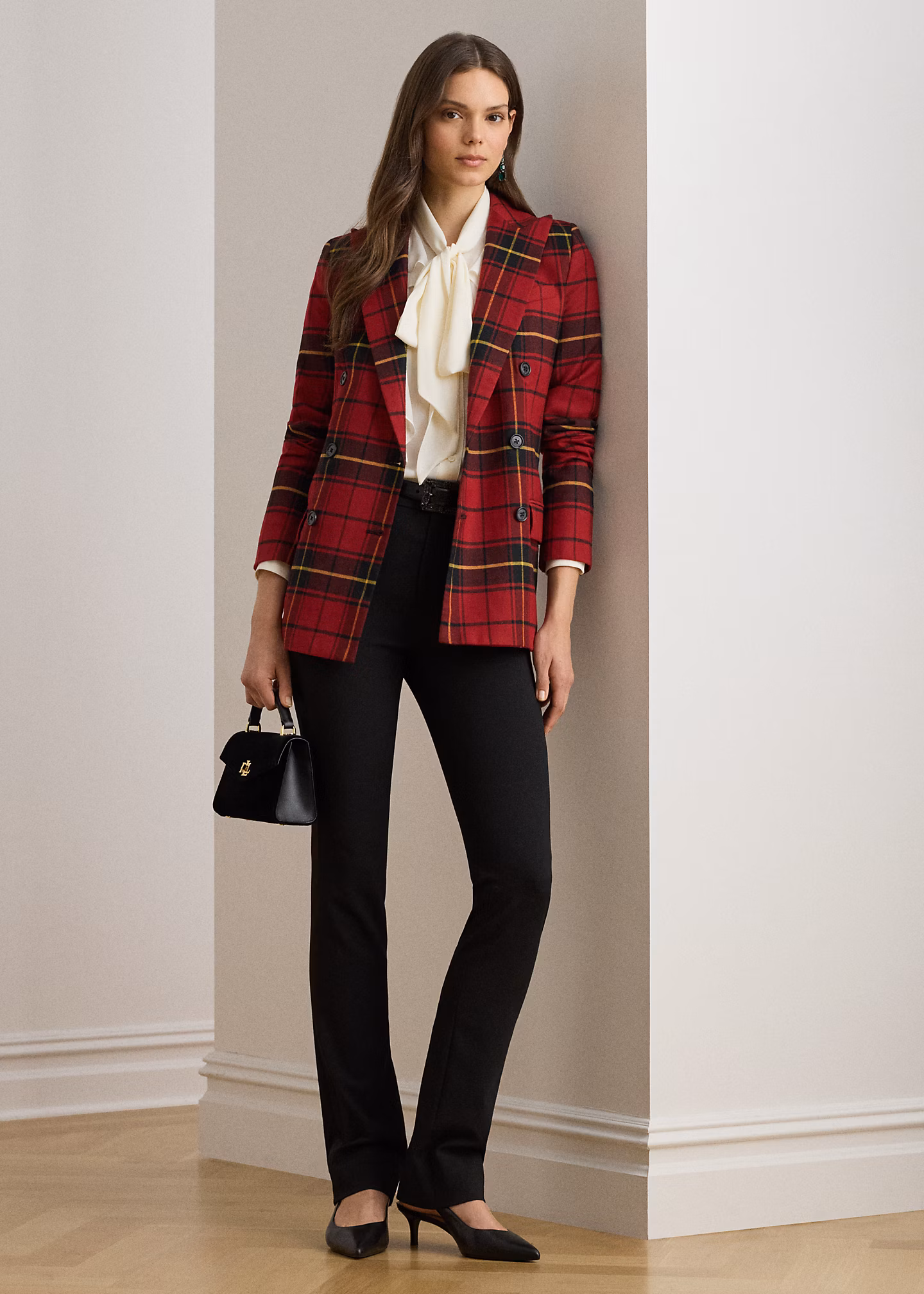 Zweireihiger Blazer mit Karomuster - RALPH LAUREN OUTLET