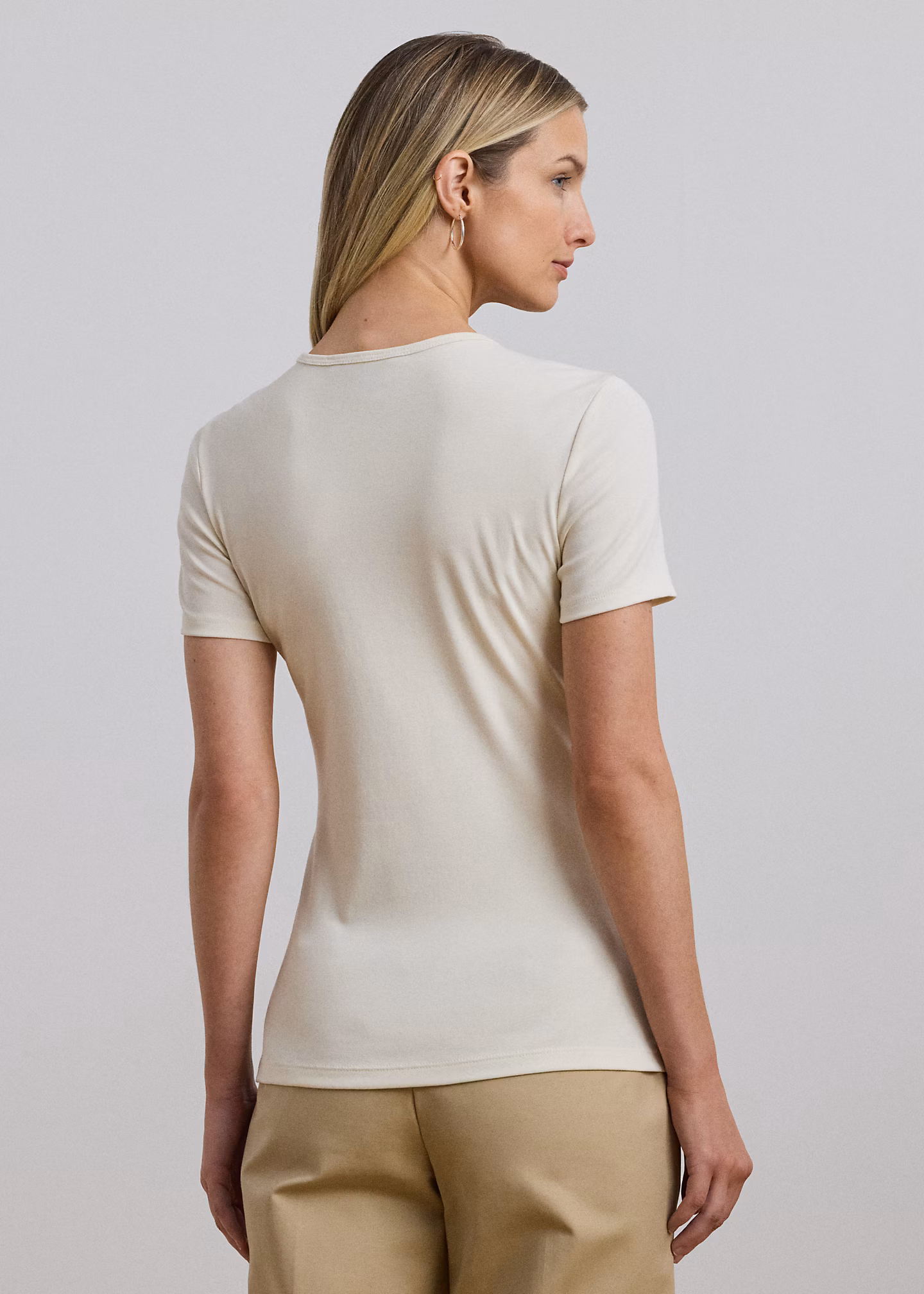 T-Shirt aus Baumwollstretch - RALPH LAUREN OUTLET