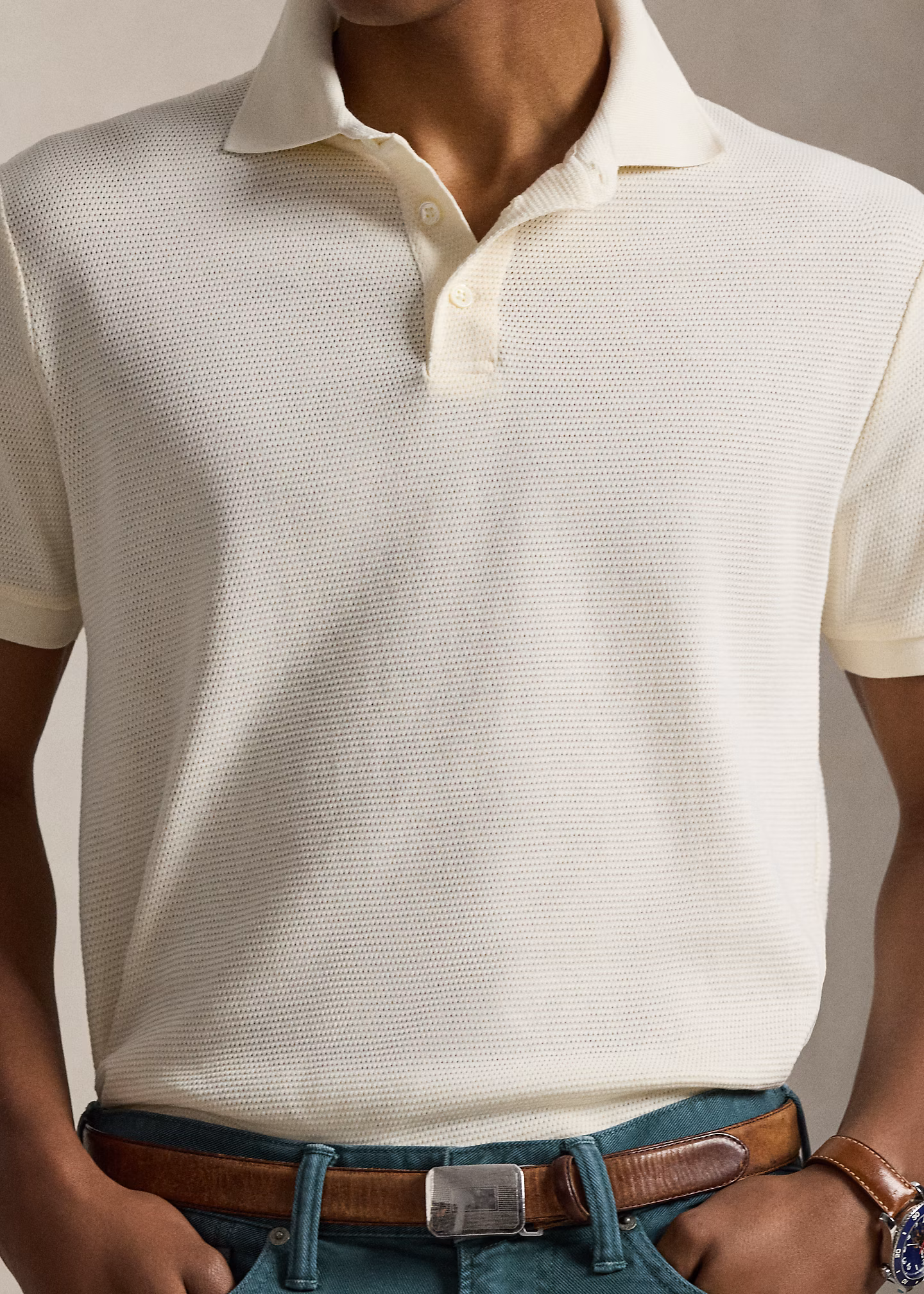 Standard-Fit Poloshirt mit Struktur - RALPH LAUREN OUTLET