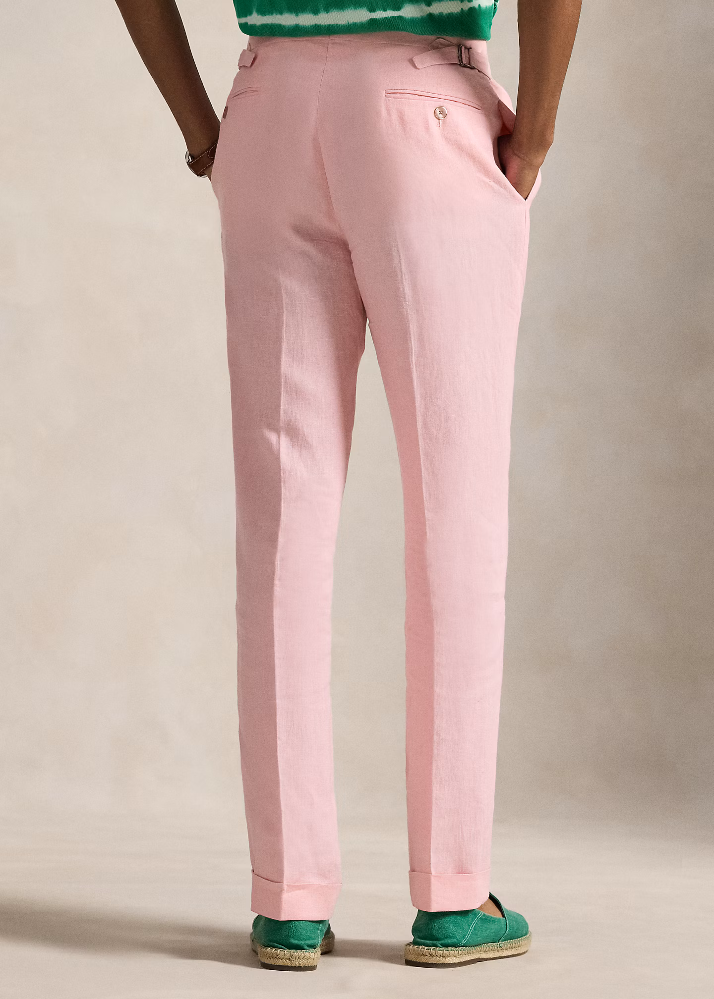 Anzughose aus Leinen mit Falten - RALPH LAUREN OUTLET