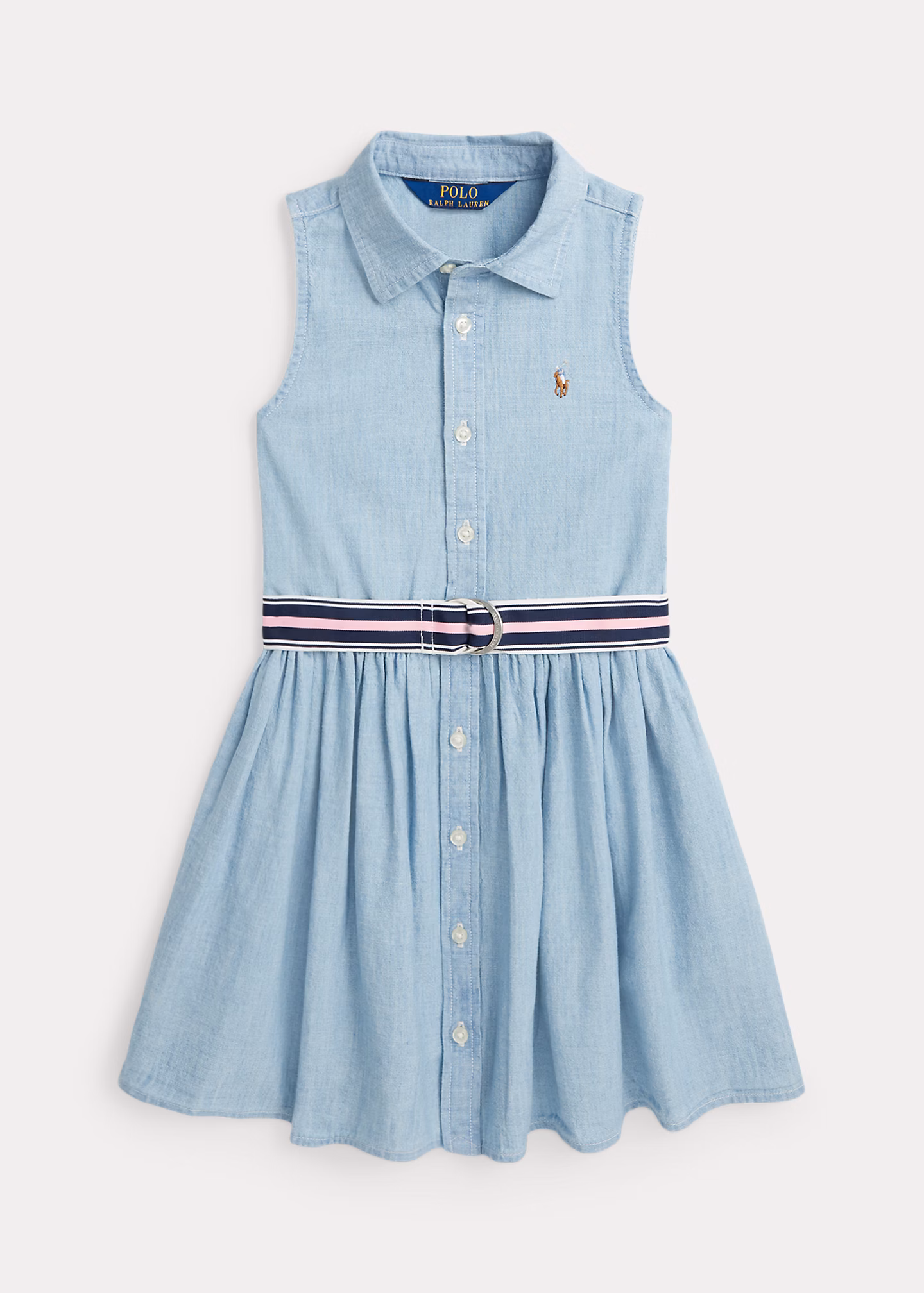 Baumwoll-Chambray-Hemdkleid mit Gürtel - RALPH LAUREN OUTLET