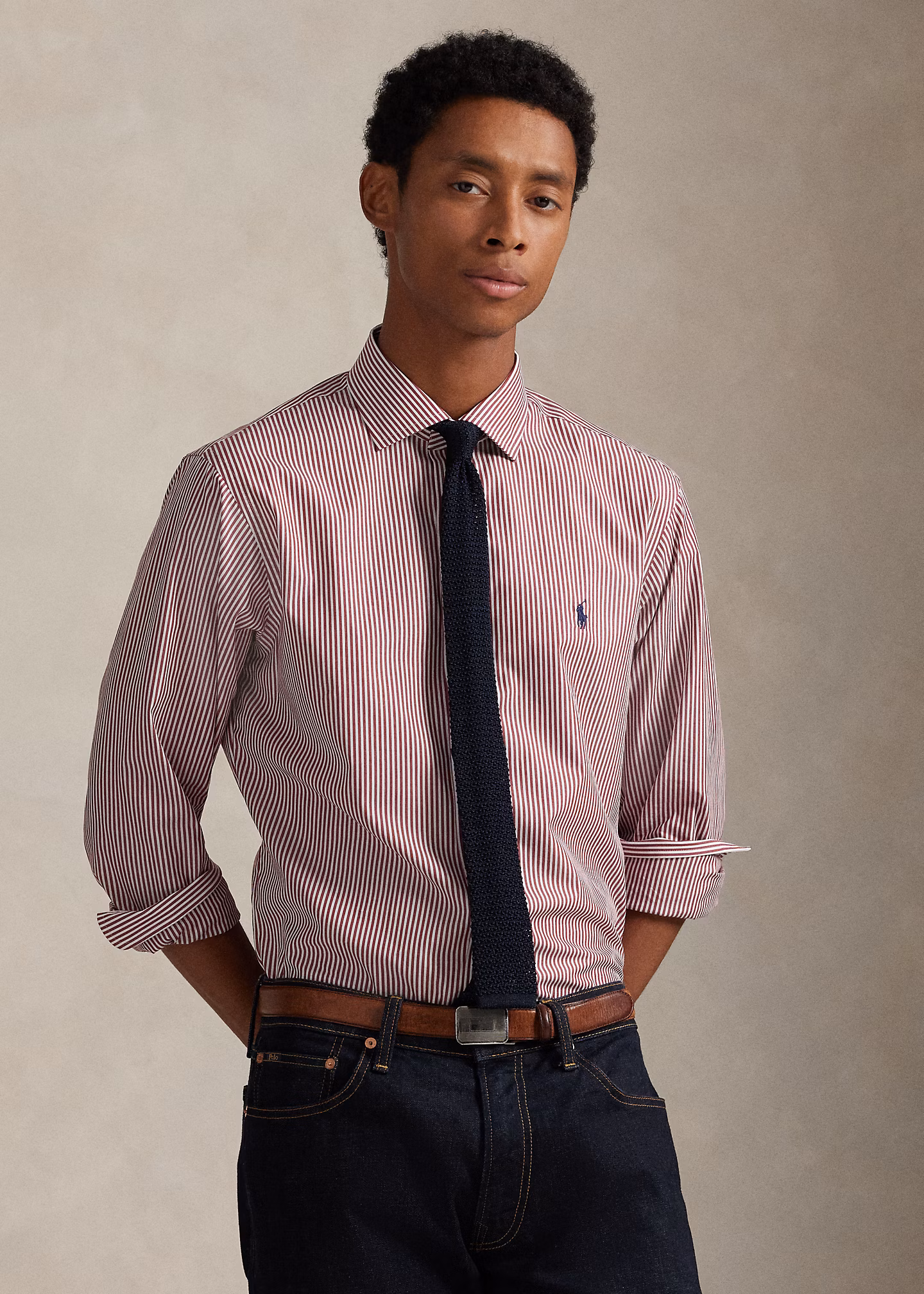 Custom-Fit Popelinehemd mit Streifen - RALPH LAUREN OUTLET