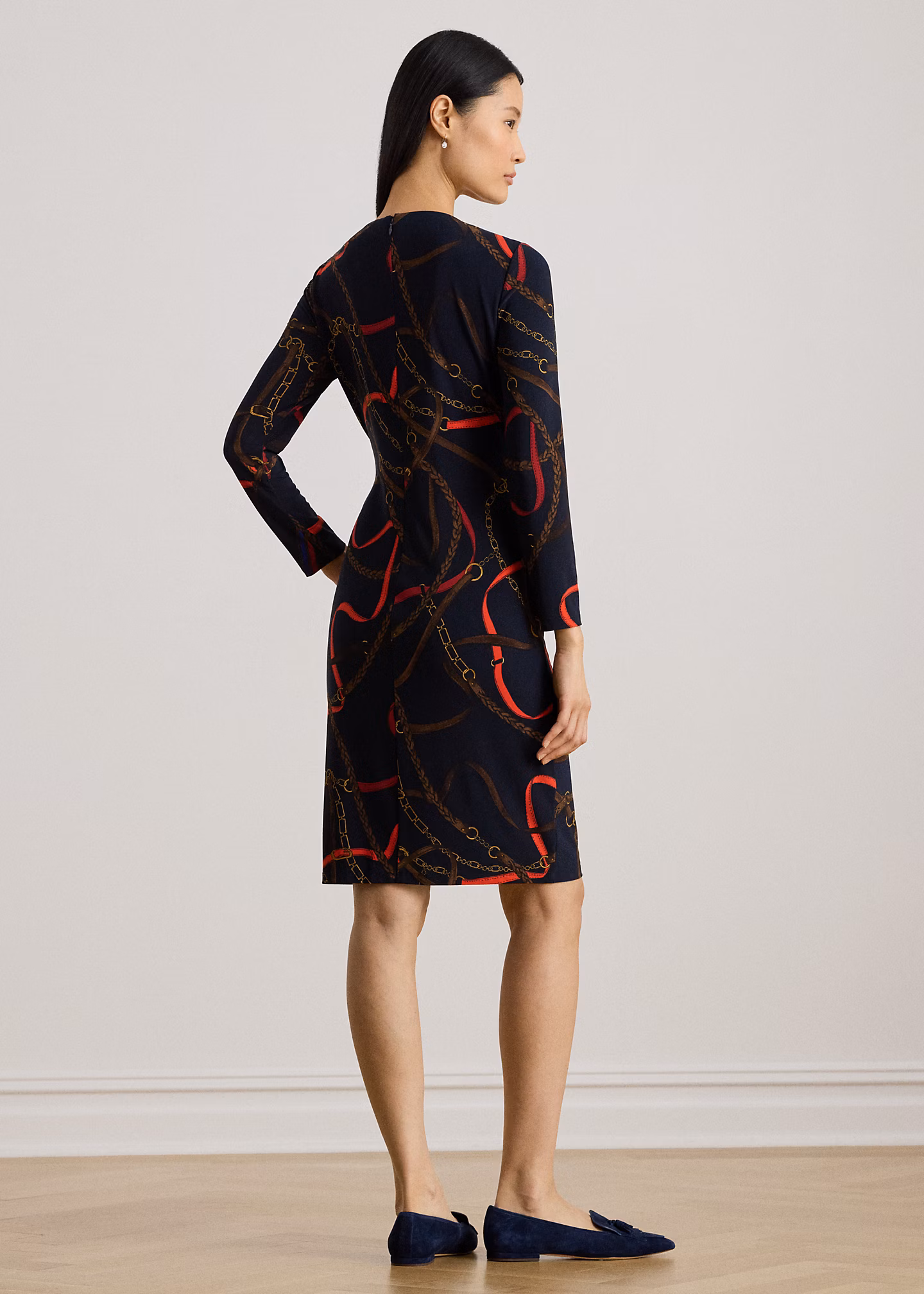 Bedrucktes Jerseykleid mit 3/4-Ärmeln - RALPH LAUREN OUTLET