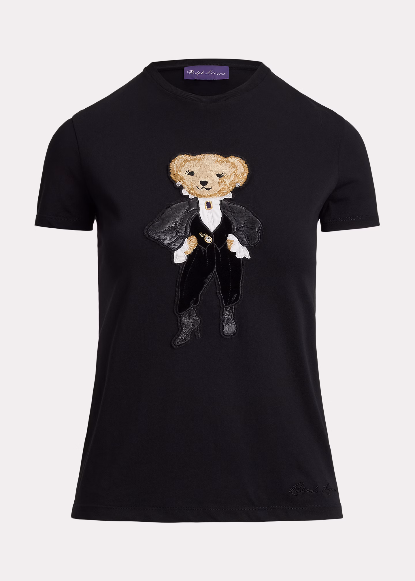 Baumwoll-T-Shirt mit Holiday Polo Bear - RALPH LAUREN OUTLET