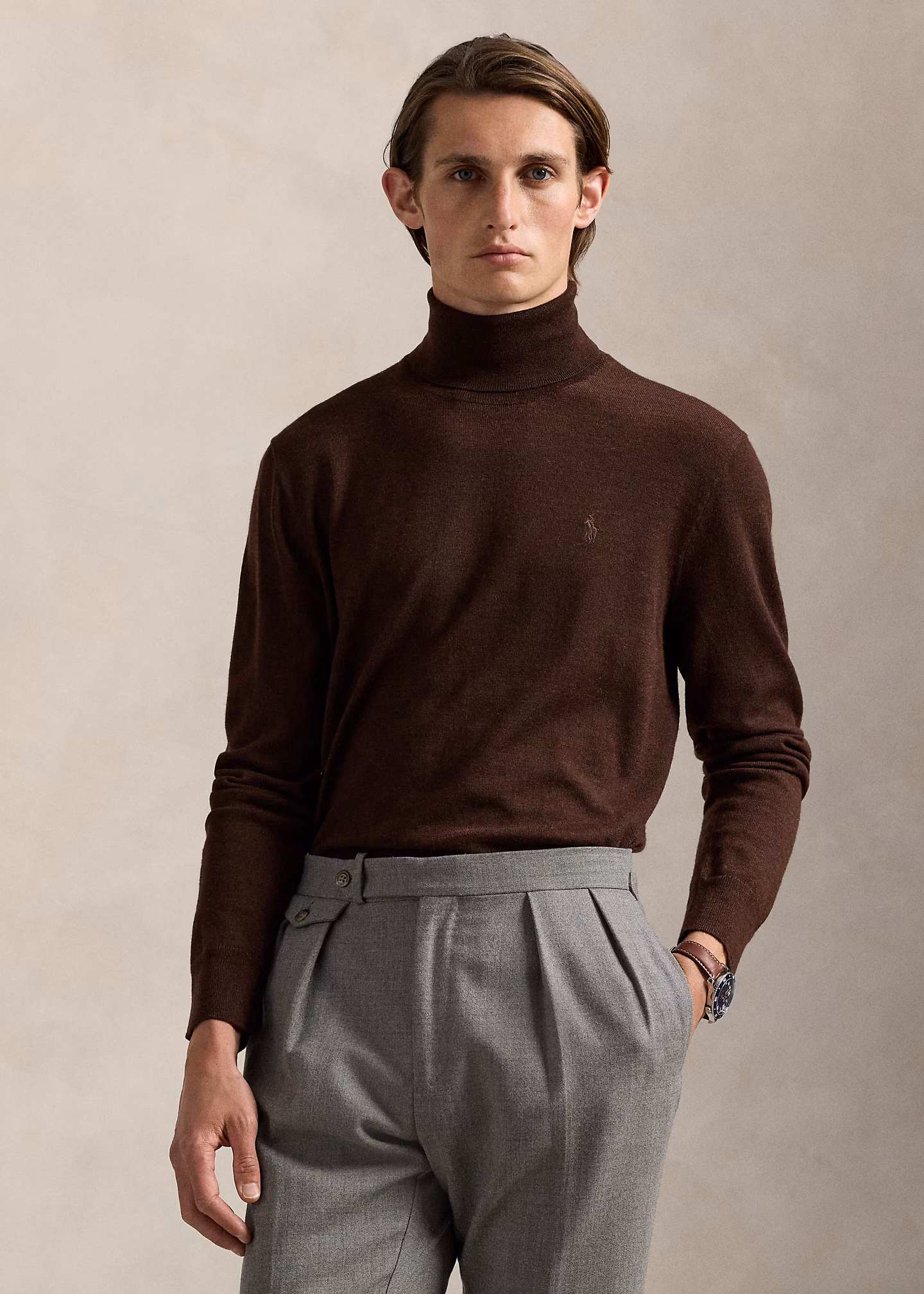 Waschbarer Rollkragenpullover aus Wolle - RALPH LAUREN OUTLET