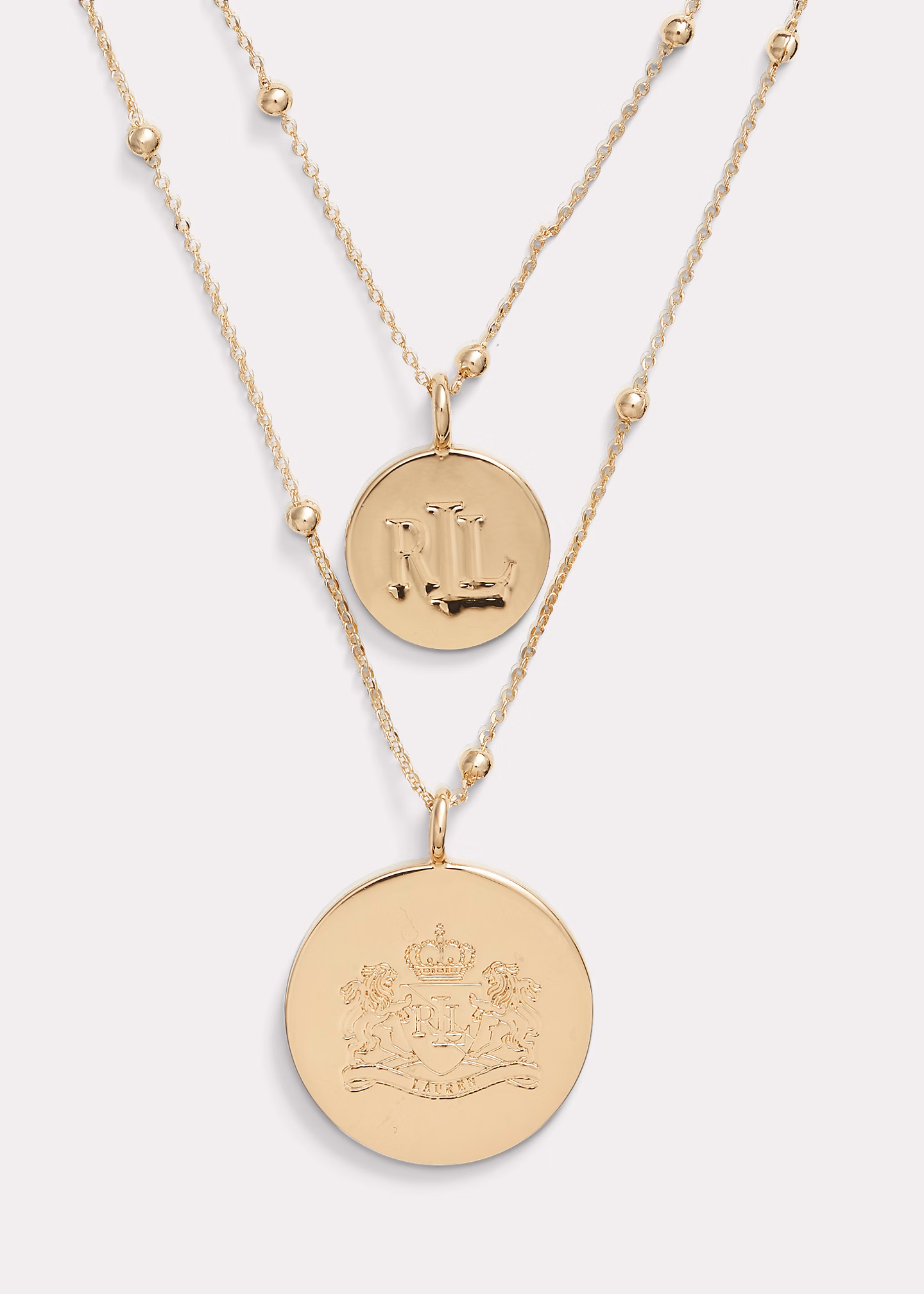 Goldfarbene mehrreihige Kette mit Logo - RALPH LAUREN OUTLET