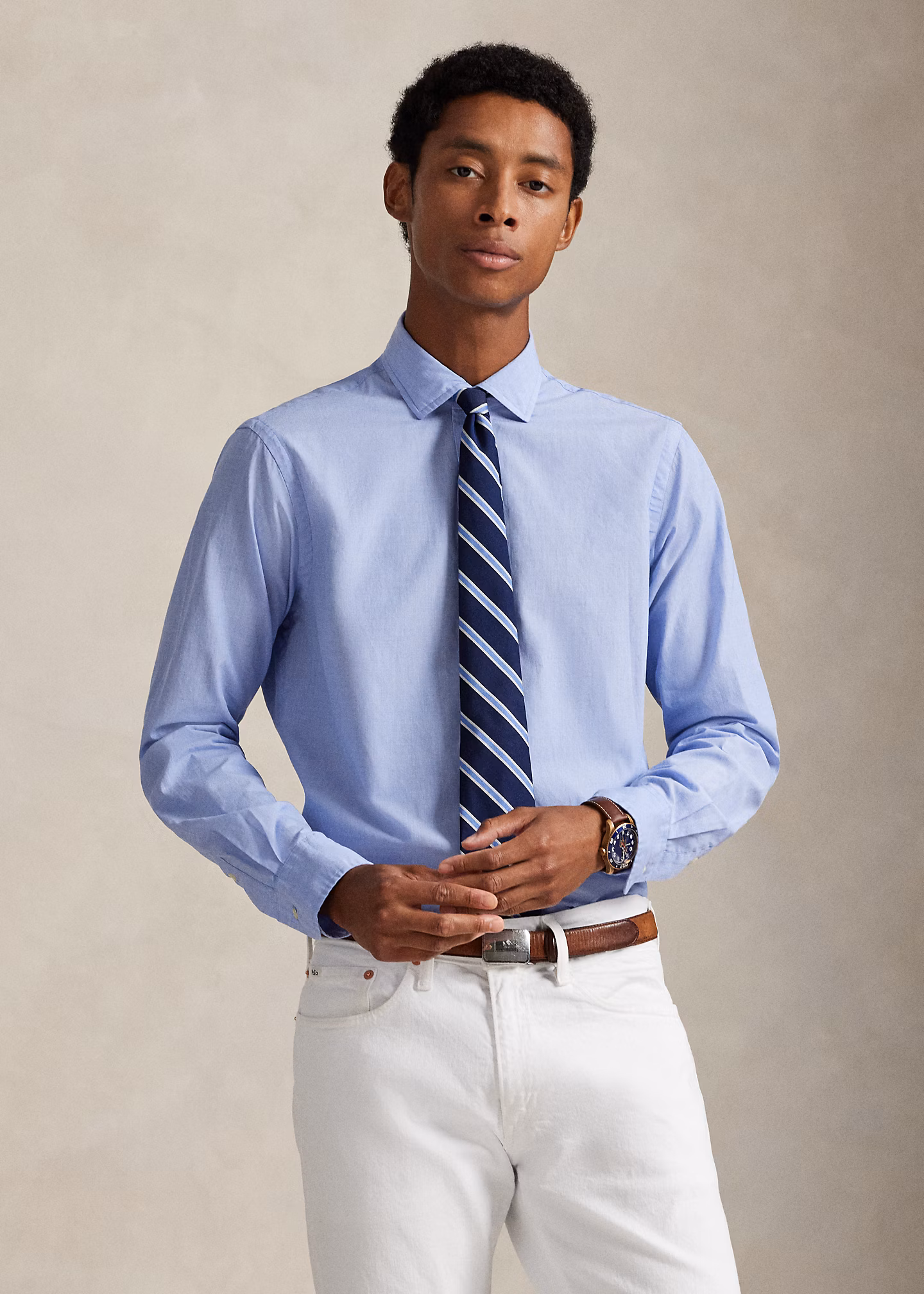 Classic-Fit Fil-à-Fil-Hemd - RALPH LAUREN OUTLET