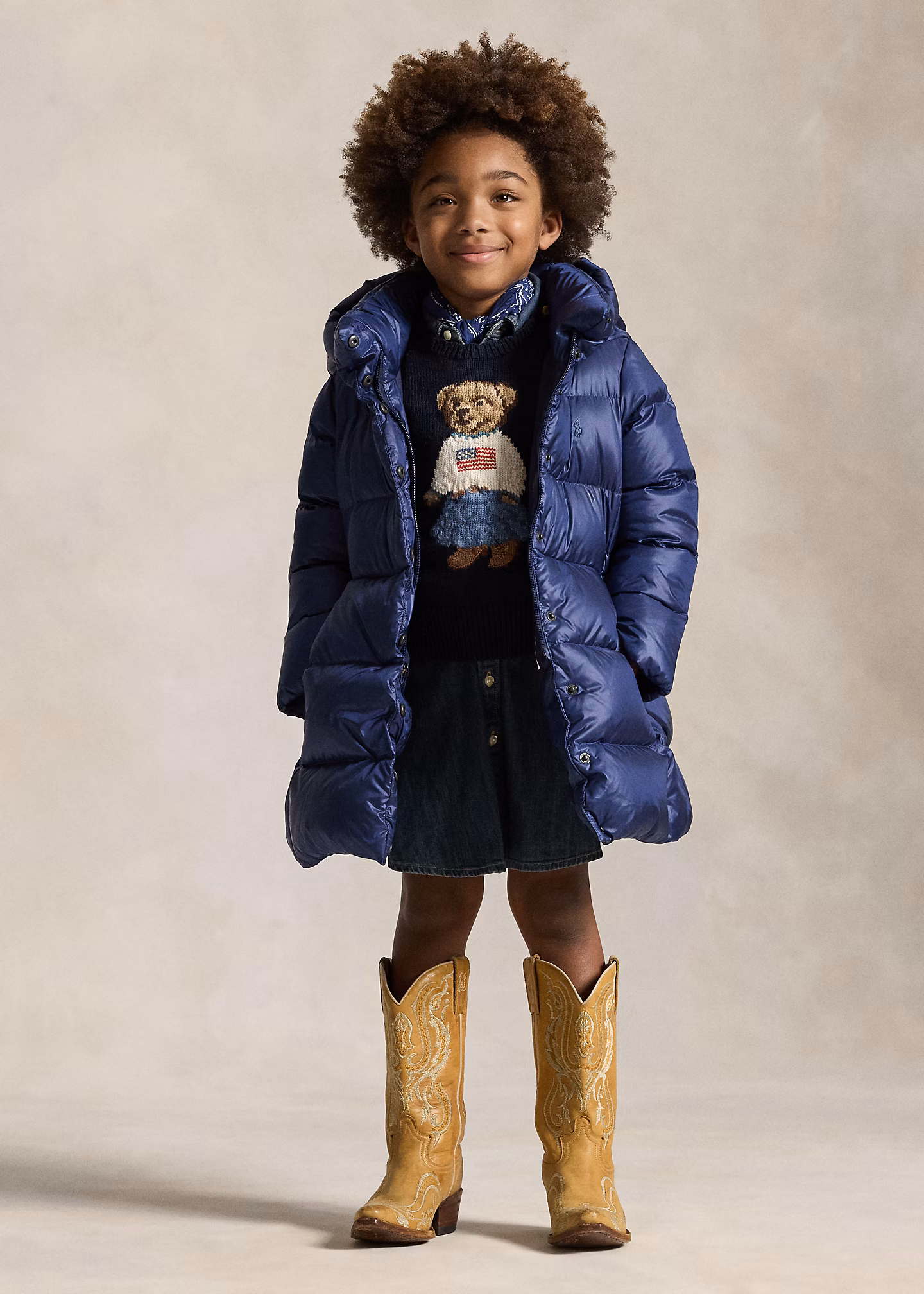 Lange Daunenjacke mit Kapuze - RALPH LAUREN OUTLET