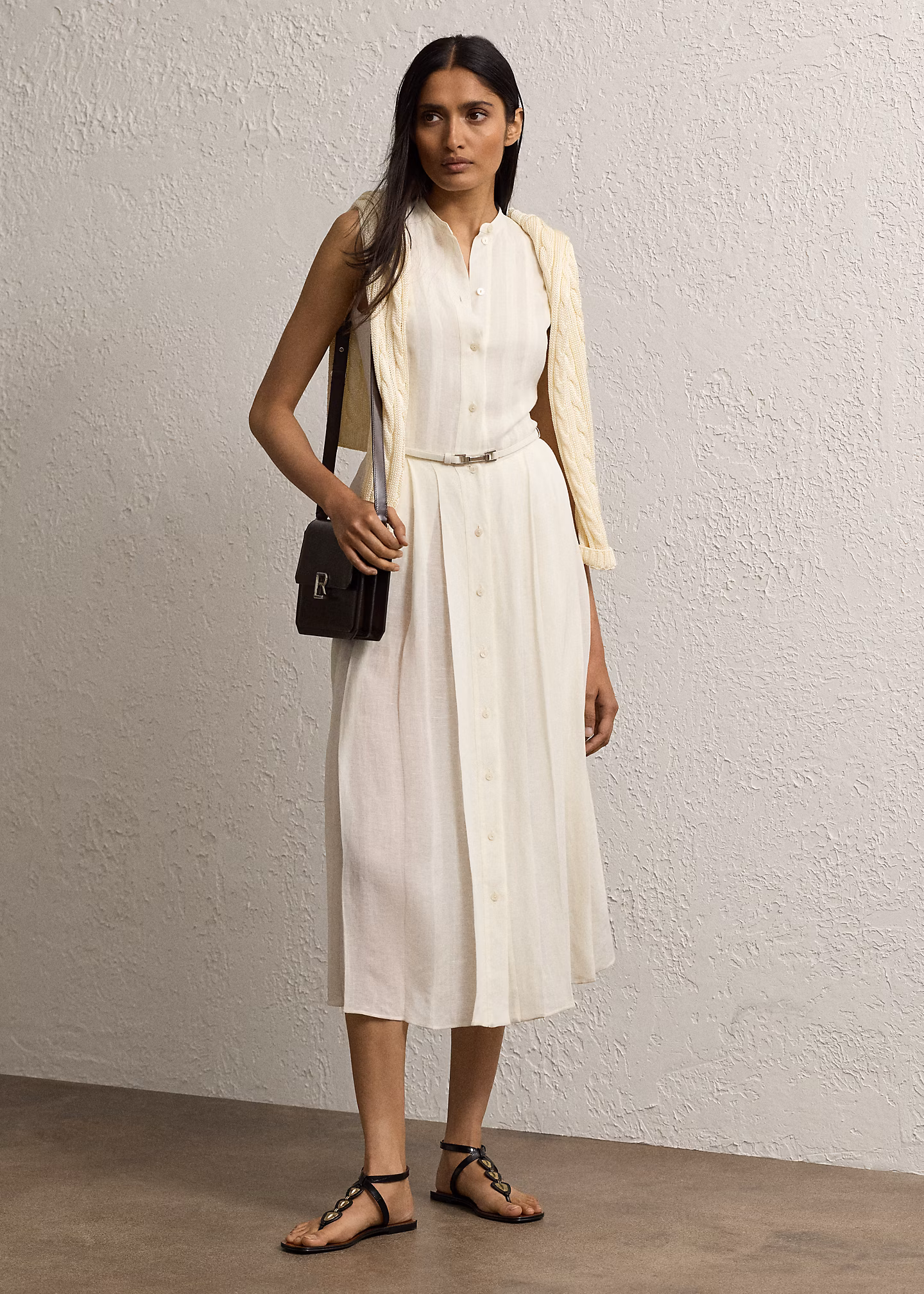 Ärmelloses Tageskleid Kennedi aus Leinen - RALPH LAUREN OUTLET