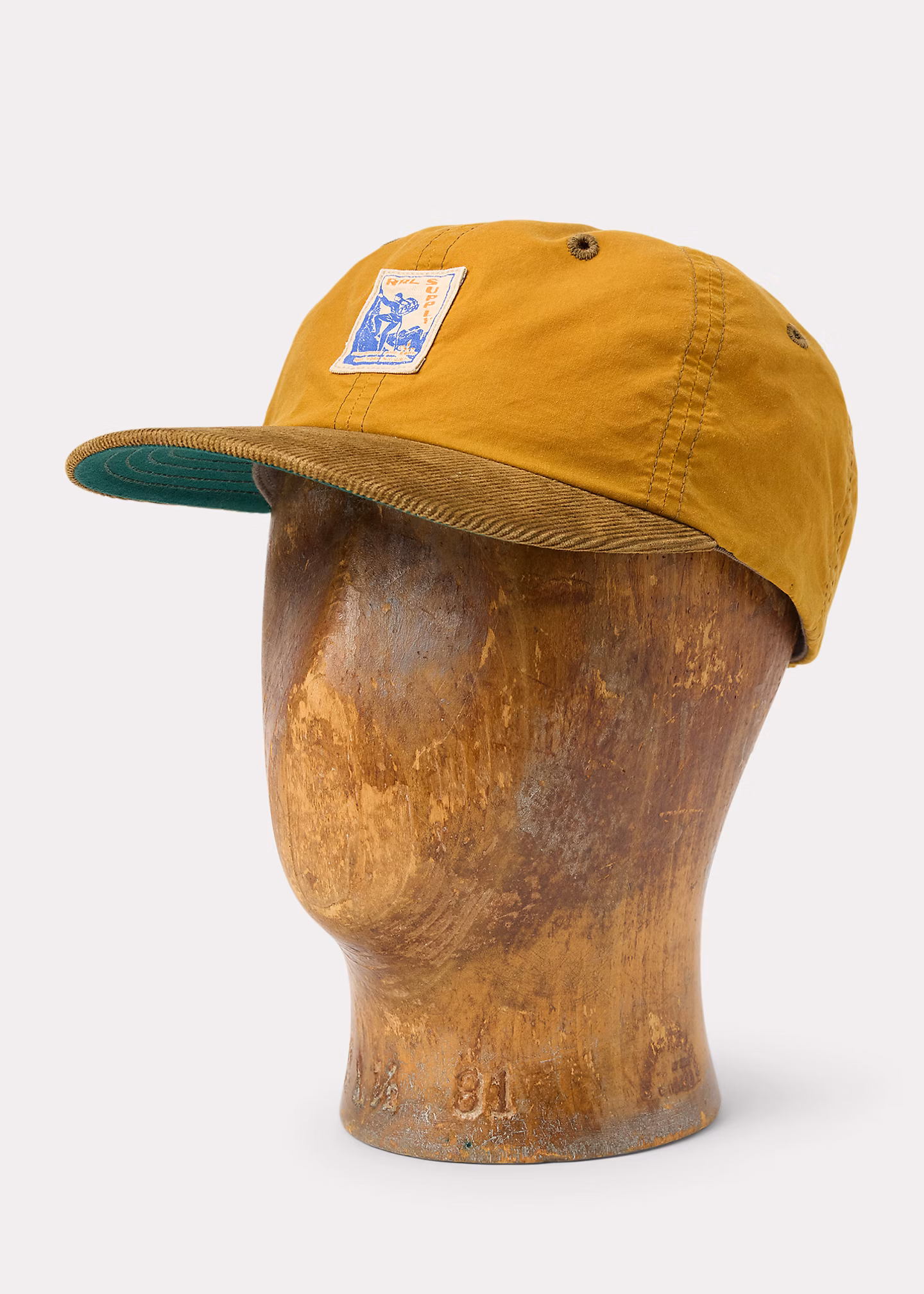 Wachstuch-Kappe mit Kordsamtschirm - RALPH LAUREN OUTLET