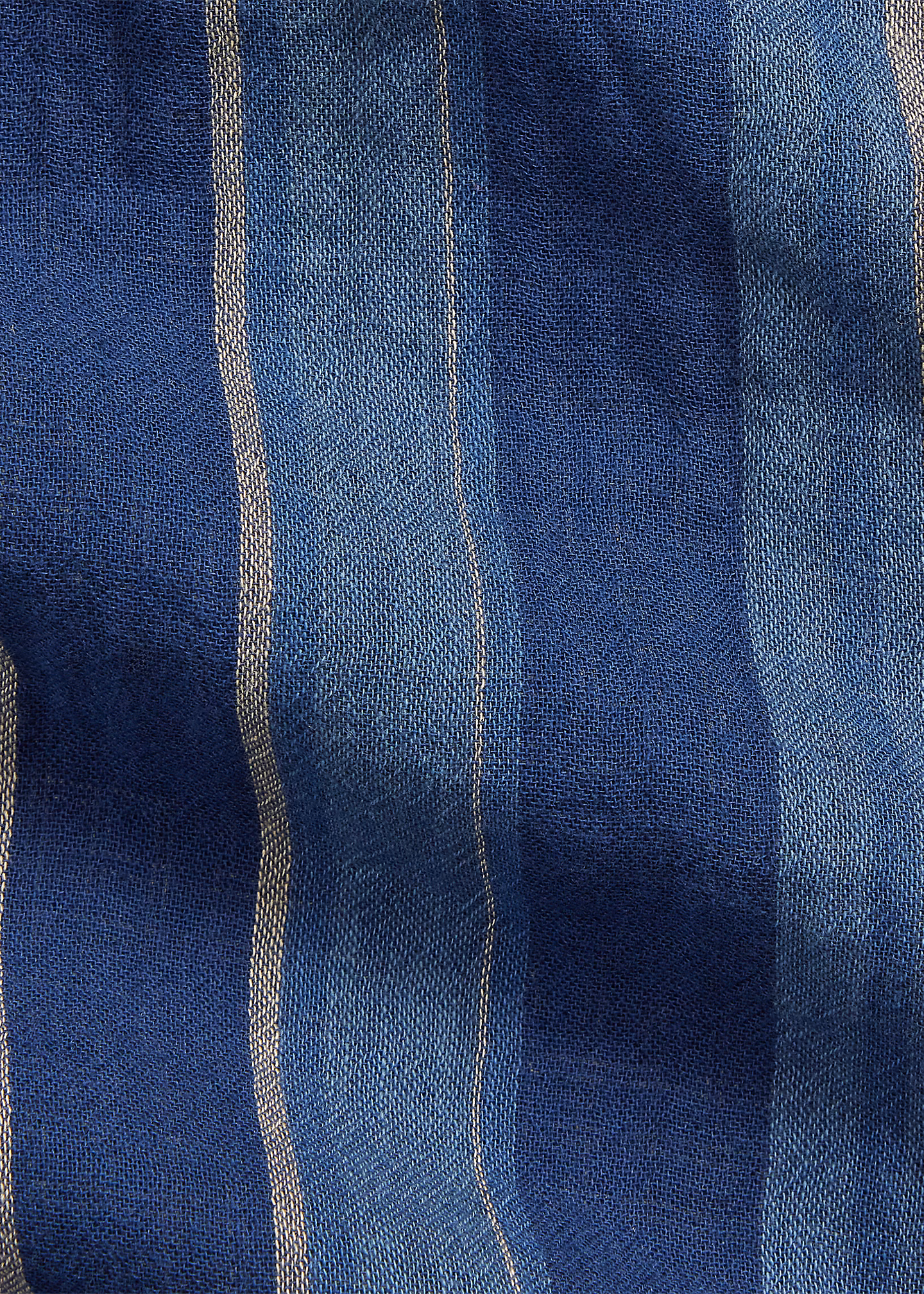 Beidseitiger Baumwollschal mit Streifen - RALPH LAUREN OUTLET