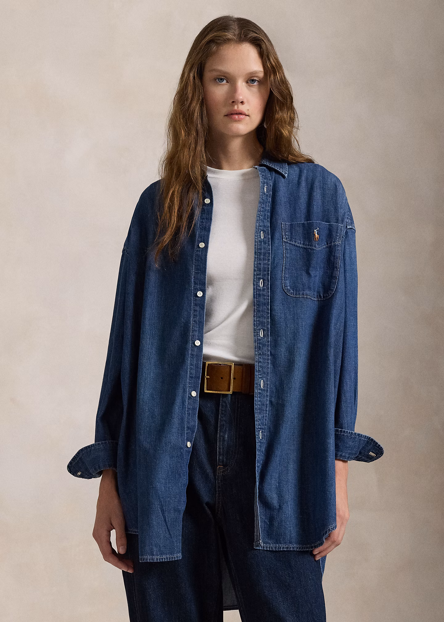 Oversize-Fit Hemd aus Denim - RALPH LAUREN OUTLET