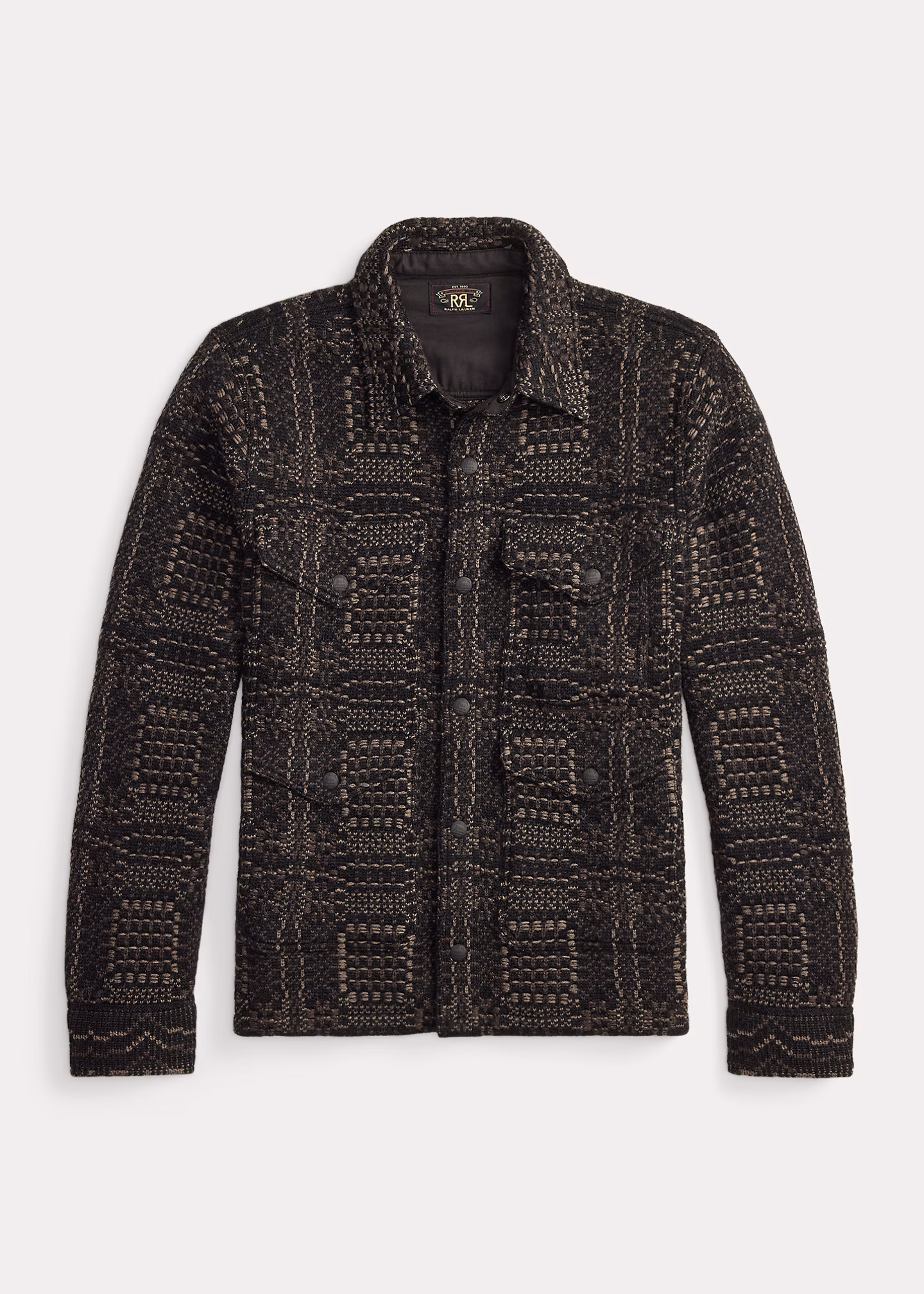 Woll-Hemdjacke im Jacquard-Strick - RALPH LAUREN OUTLET