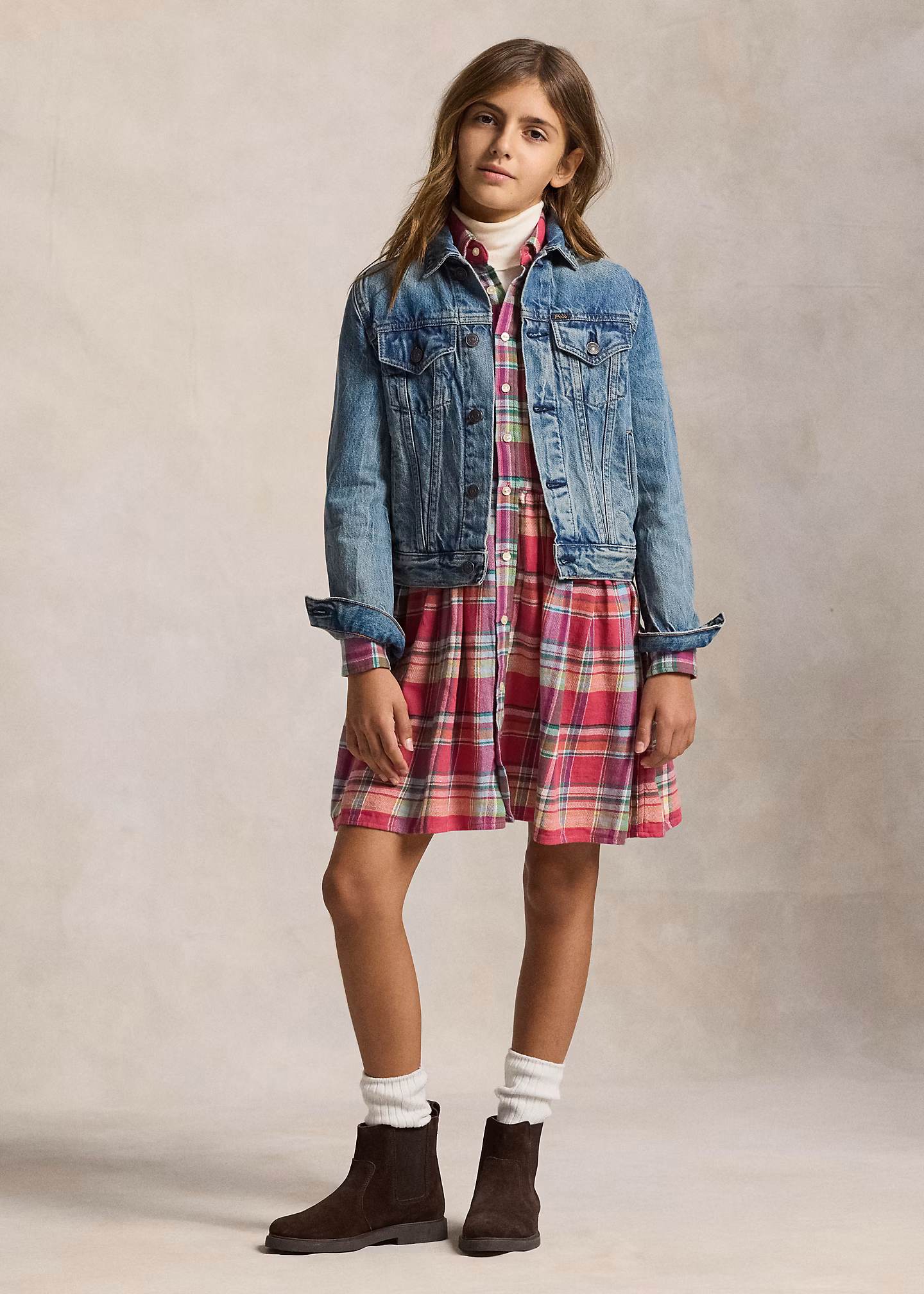 Baumwollhemdkleid mit Madraskaro - RALPH LAUREN OUTLET