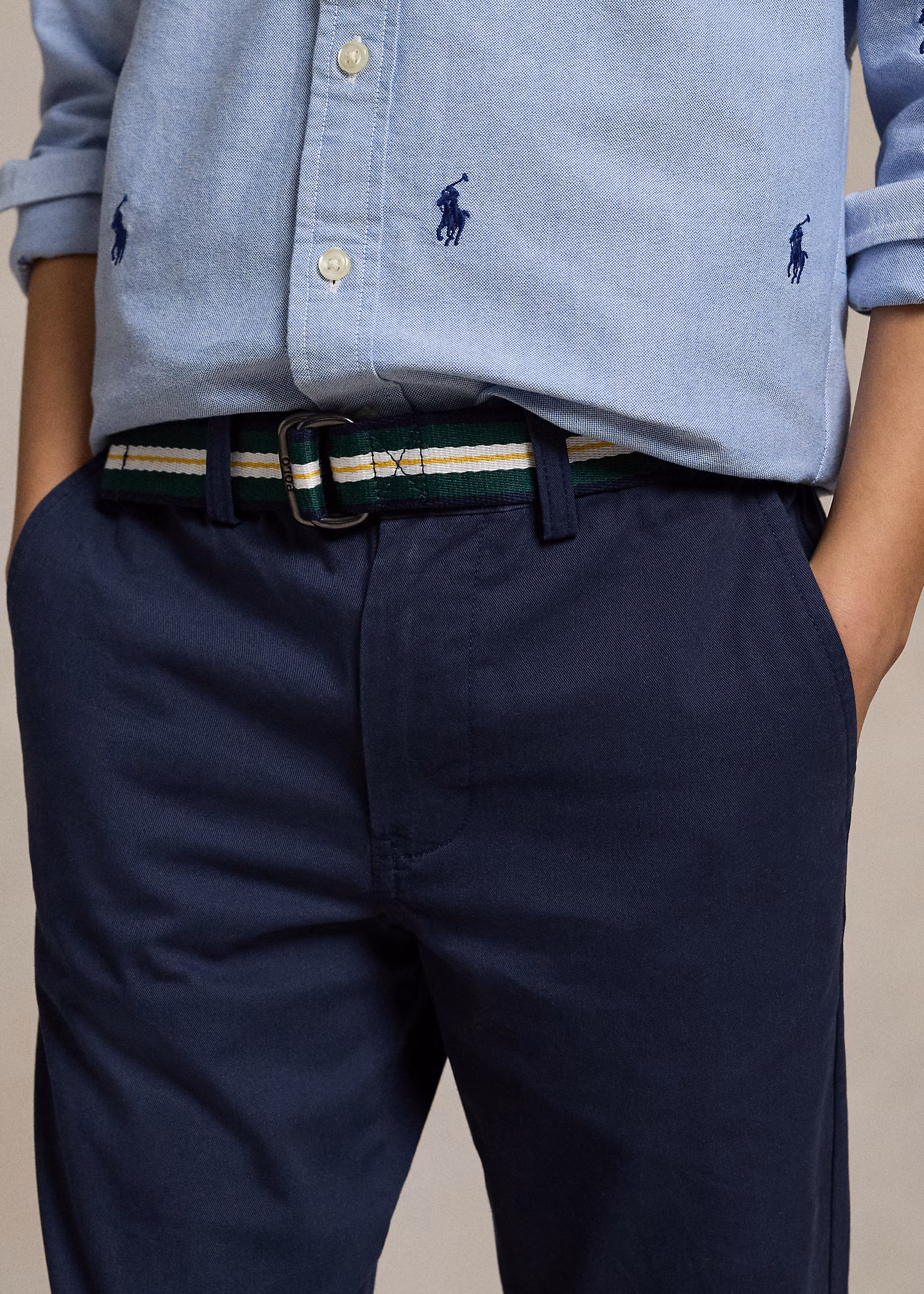 Slim-Fit Stretch-Twillhose mit Gürtel - RALPH LAUREN OUTLET