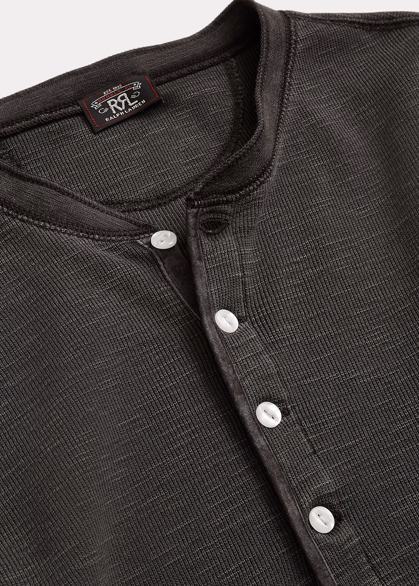 Waffel-Henley aus Baumwolljacquard - RALPH LAUREN OUTLET