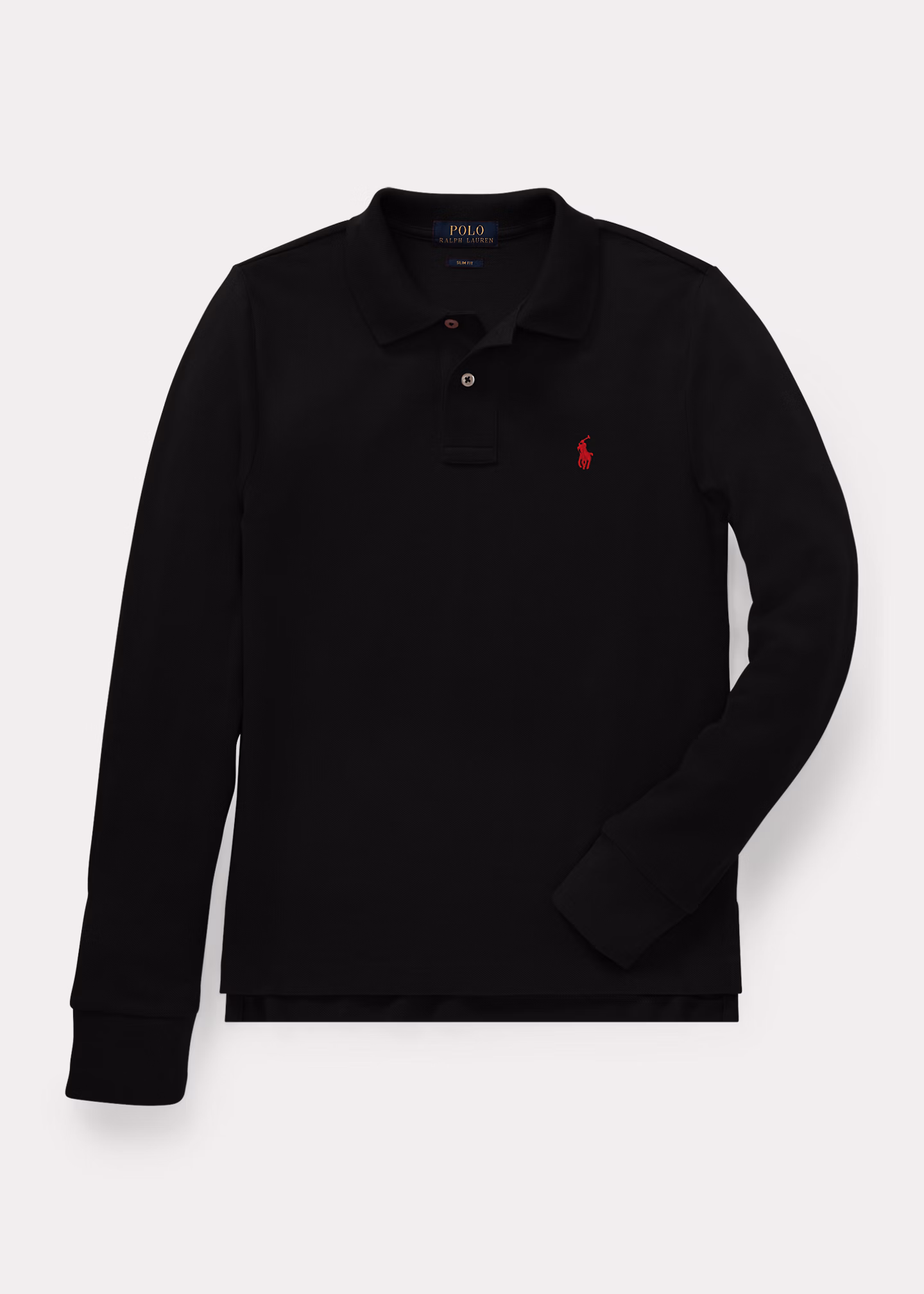 Langarm-Polohemd aus Baumwollpiqué - RALPH LAUREN OUTLET