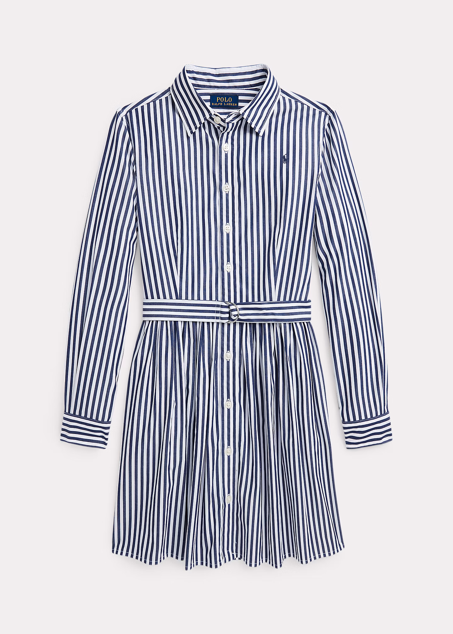 Gestreiftes Hemdkleid mit Gürtel - RALPH LAUREN OUTLET