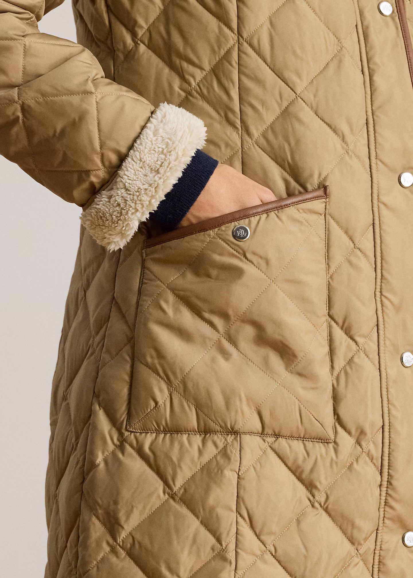 Daunenmantel mit Rautensteppung - RALPH LAUREN OUTLET