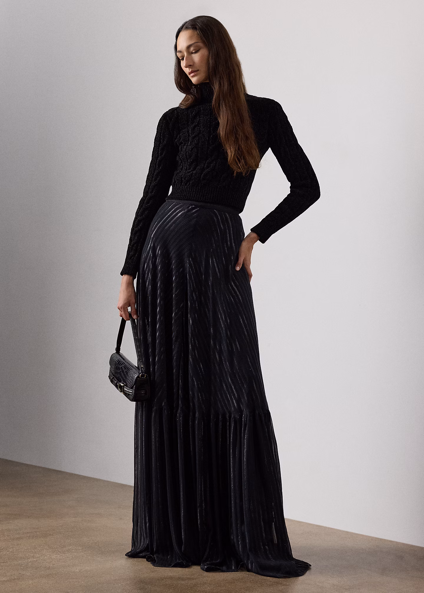 Gestreifter Chiffon-Maxirock Carlita - RALPH LAUREN OUTLET