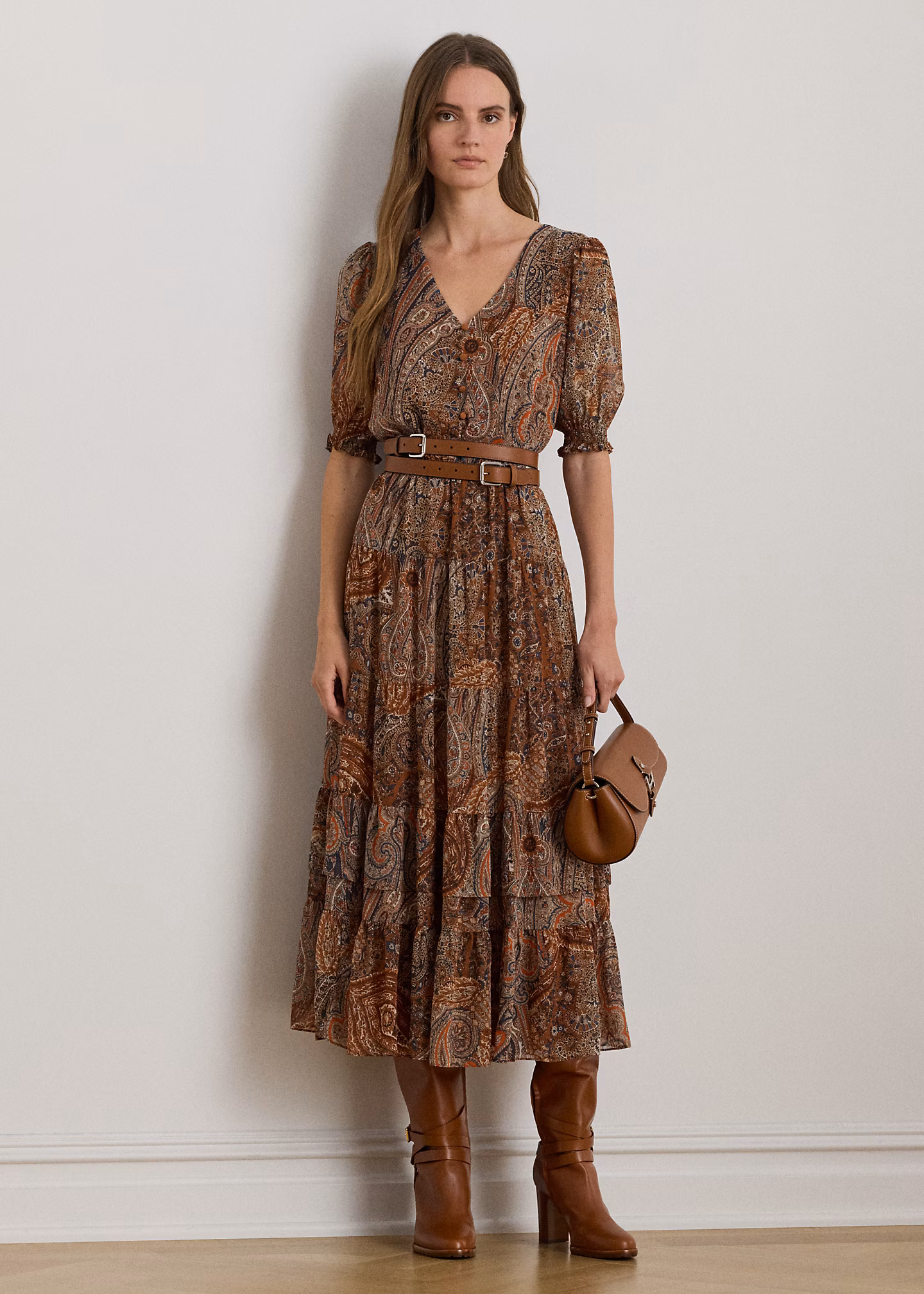 Georgette-Kleid mit Paisley-Motiv - RALPH LAUREN OUTLET