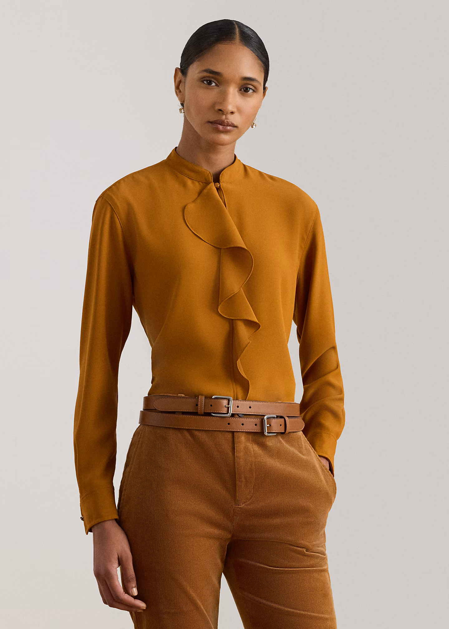 Georgette-Tunika mit Rüschenbesatz - RALPH LAUREN OUTLET