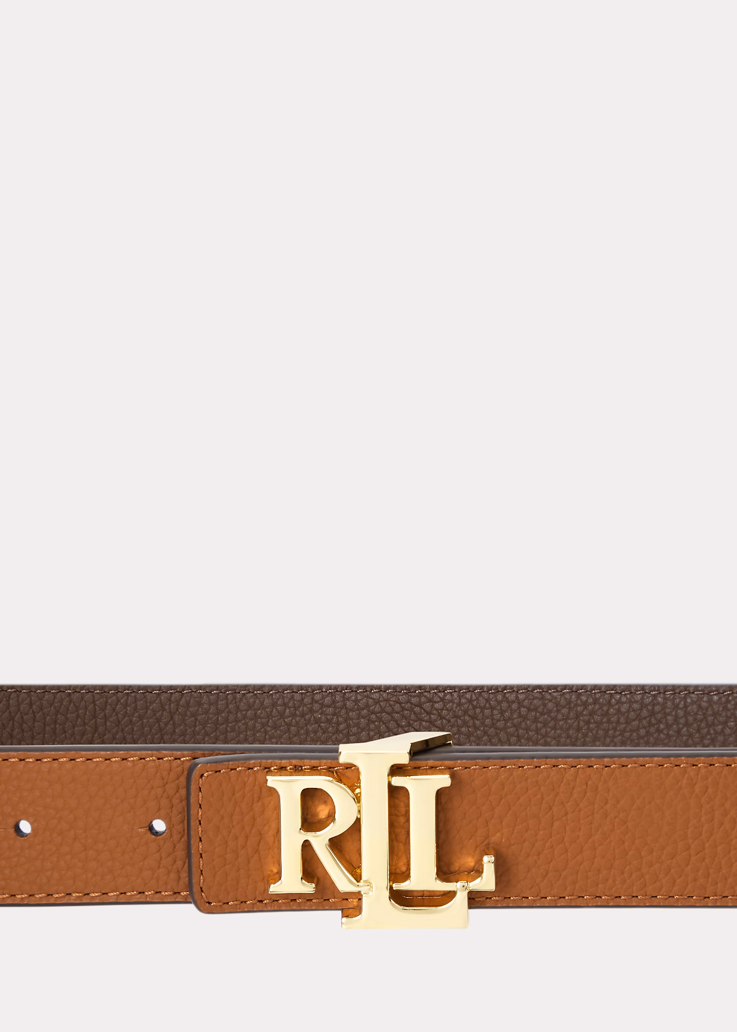 Wendegürtel aus Narbenleder mit Logo - RALPH LAUREN OUTLET