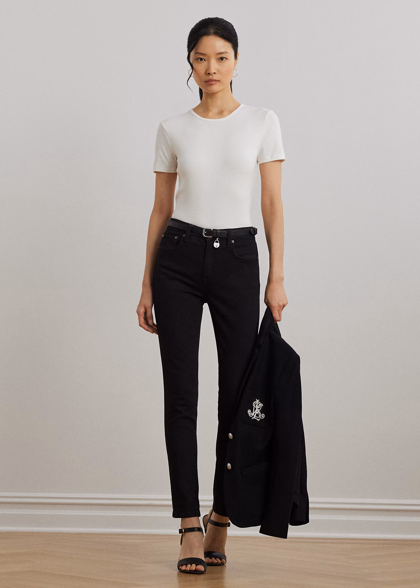 T-Shirt aus Baumwollstretch - RALPH LAUREN OUTLET