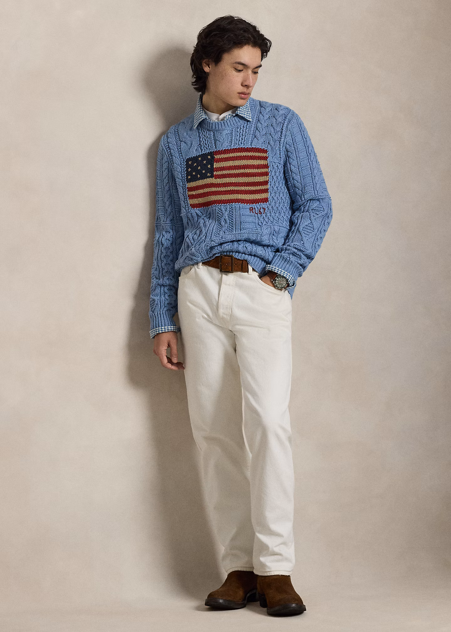 Aran-Strickpullover mit Flagge - RALPH LAUREN OUTLET