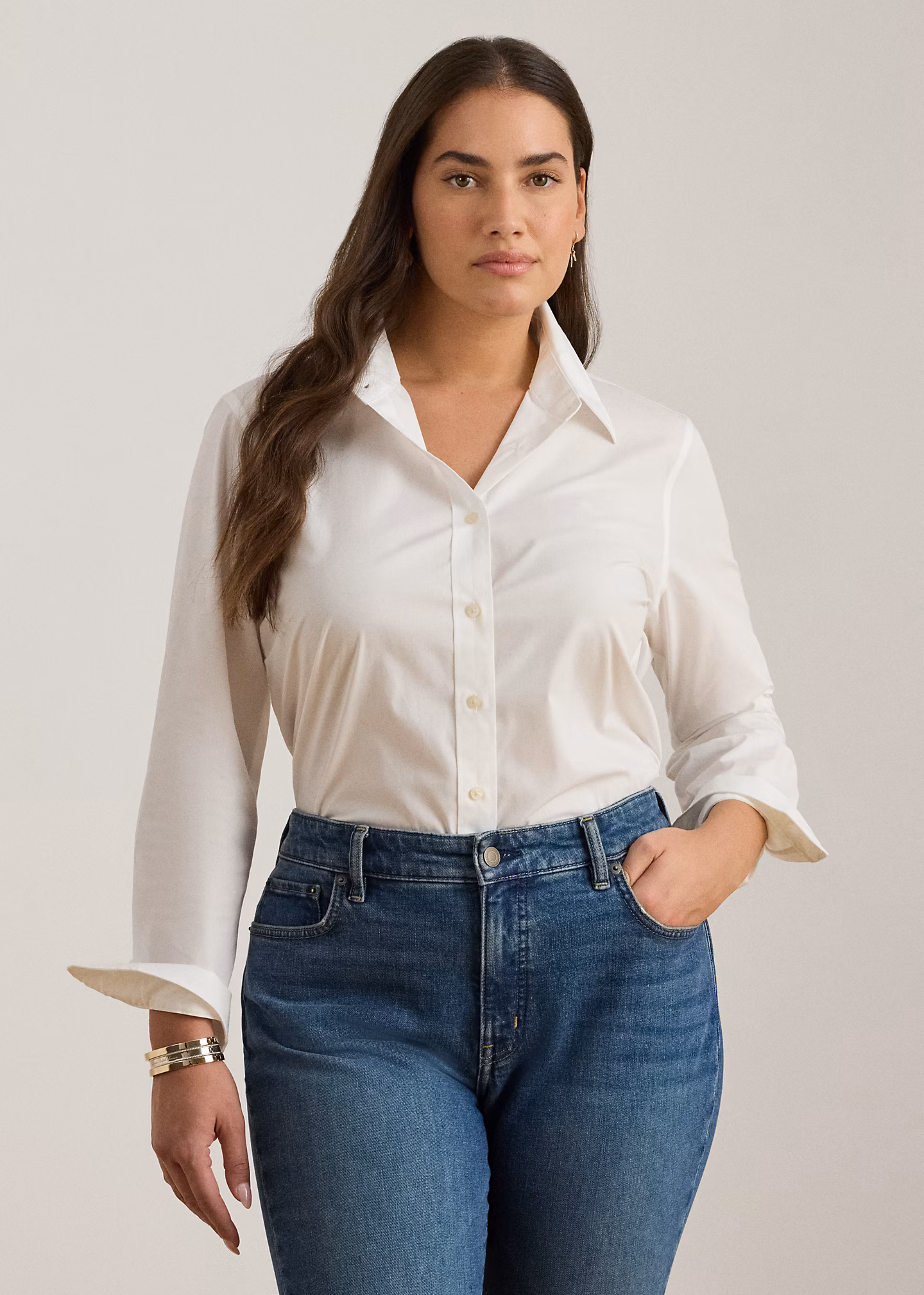 Pflegeleichtes Hemd aus Baumwollstretch - RALPH LAUREN OUTLET