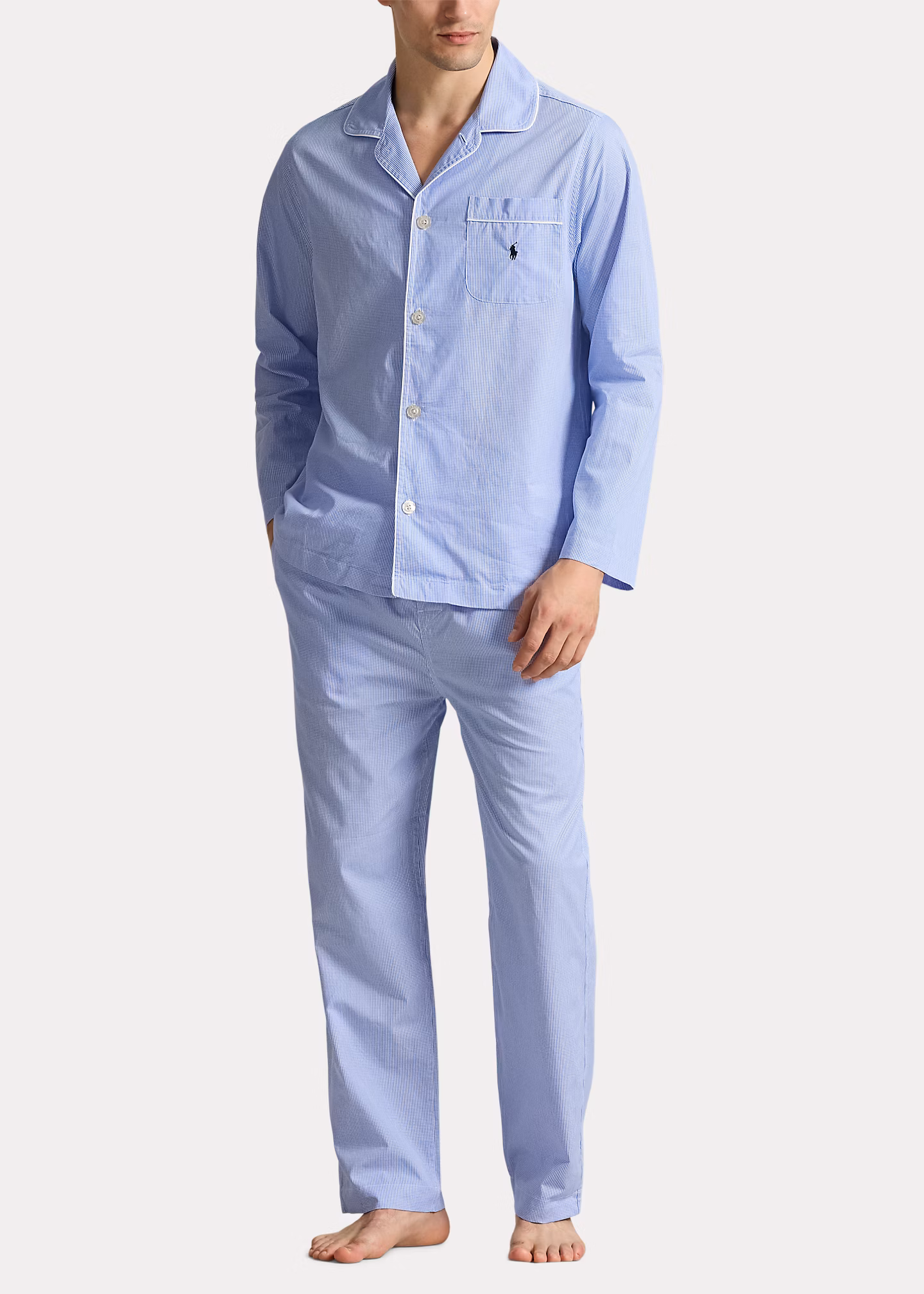 Langer Pyjama mit Ginganmuster - RALPH LAUREN OUTLET