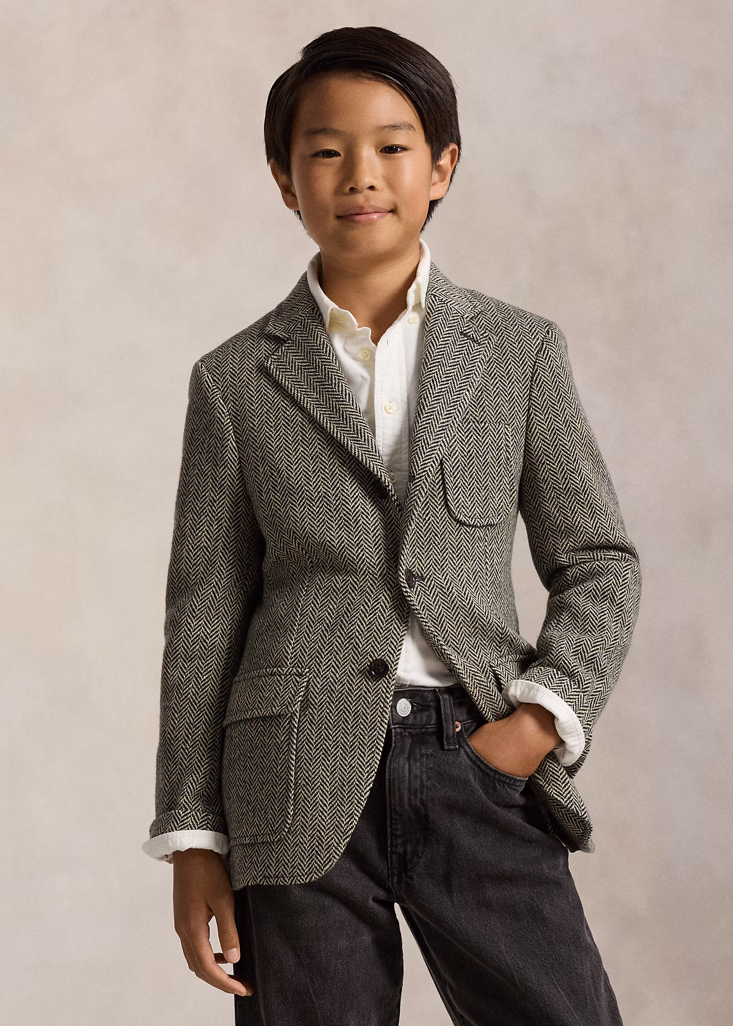 Fischgrat-Sakko aus Wollmischung - RALPH LAUREN OUTLET