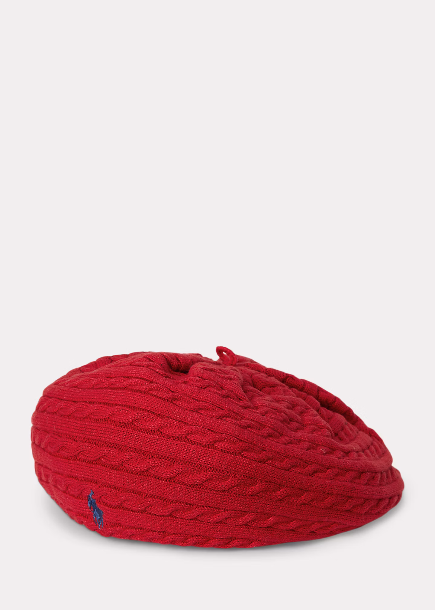 Baumwoll-Baskenmütze mit Mini-Zopfmuster - RALPH LAUREN OUTLET