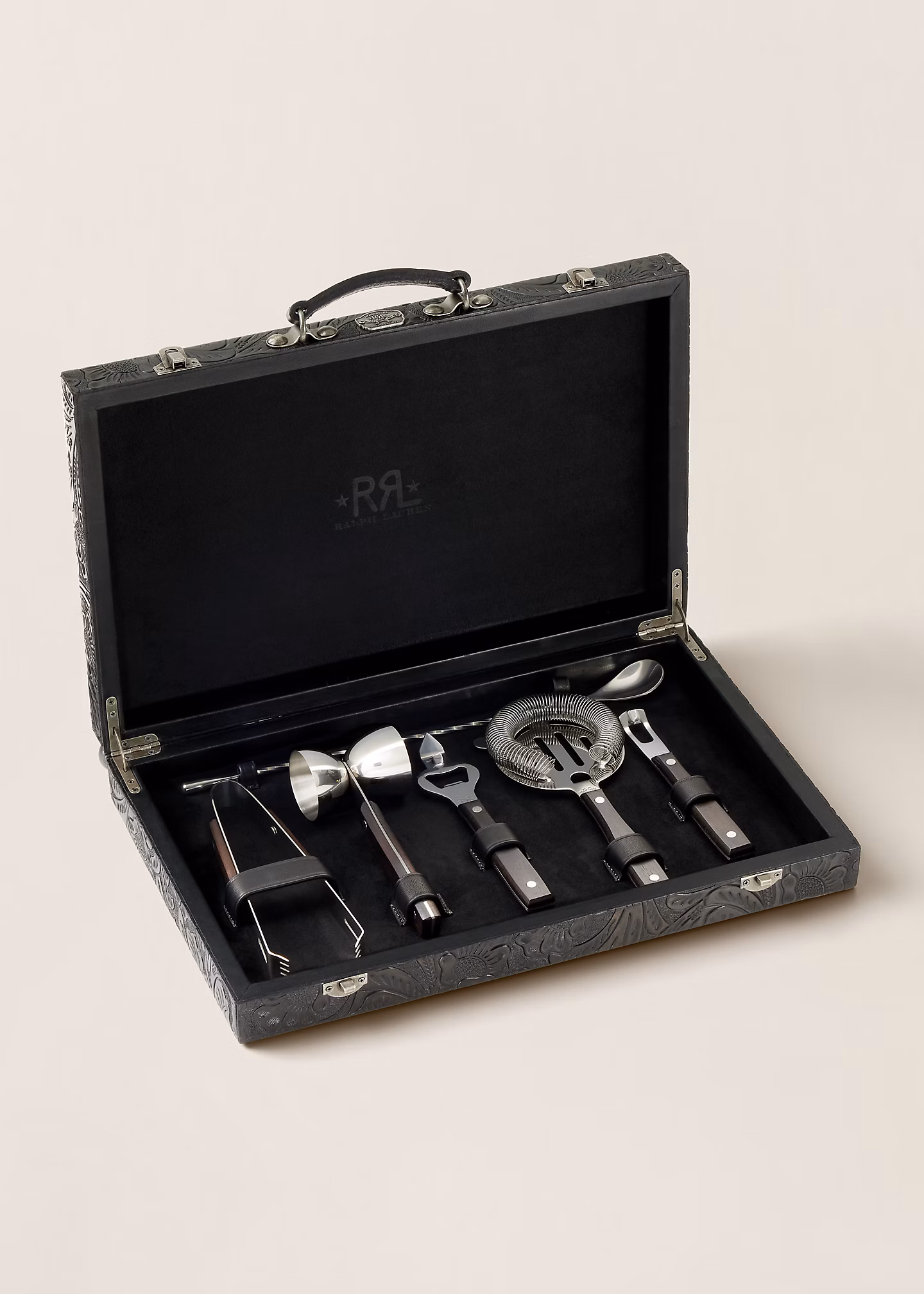 Handgearbeitetes Barmixer-Set aus Leder - RALPH LAUREN OUTLET