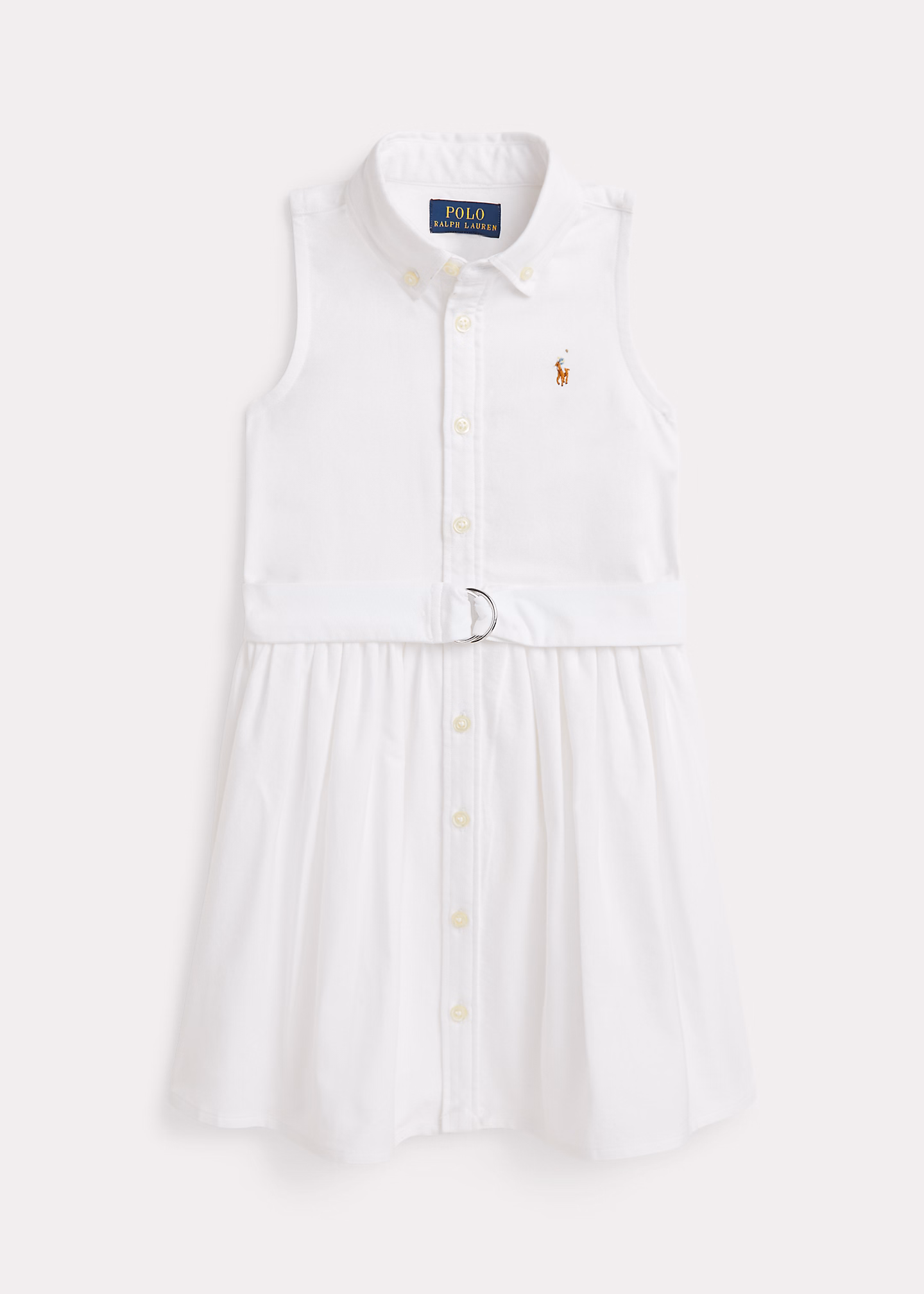 Baumwolloxford-Hemdkleid mit Gürtel - RALPH LAUREN OUTLET