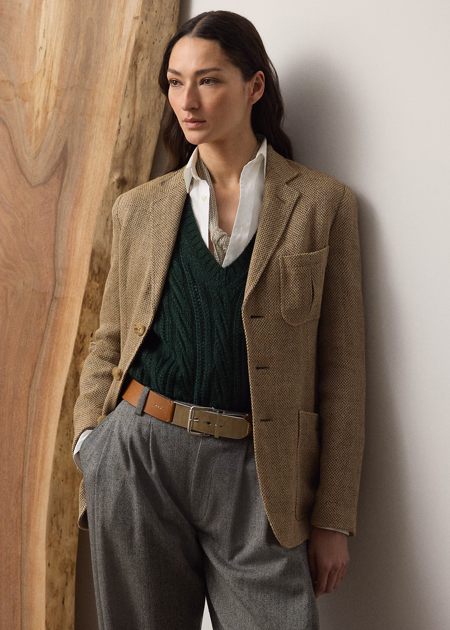 Jacke Ronan aus Gerstenkorn-Tweed - RALPH LAUREN OUTLET