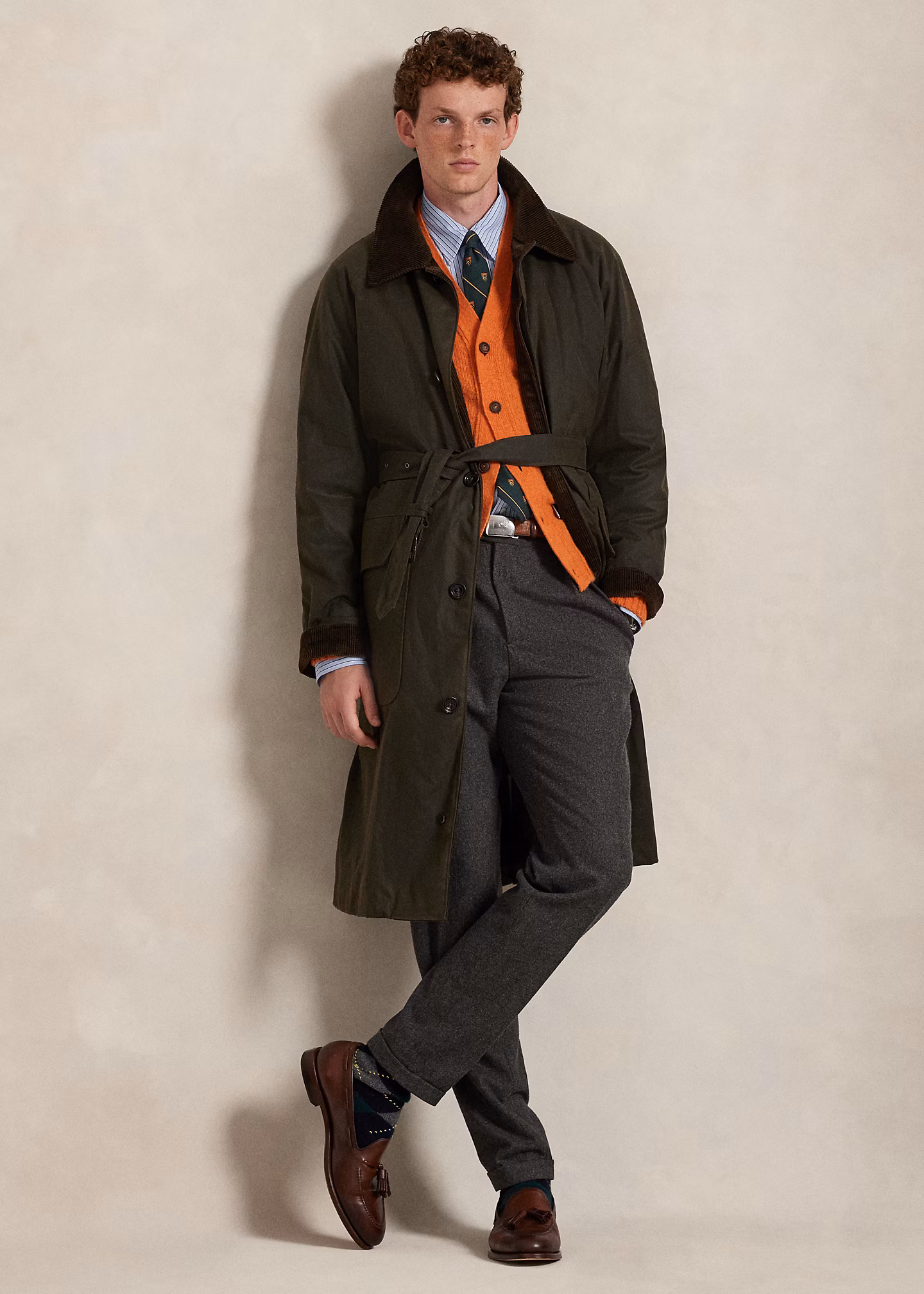 Wachstuch-Mantel mit Gürtel - RALPH LAUREN OUTLET