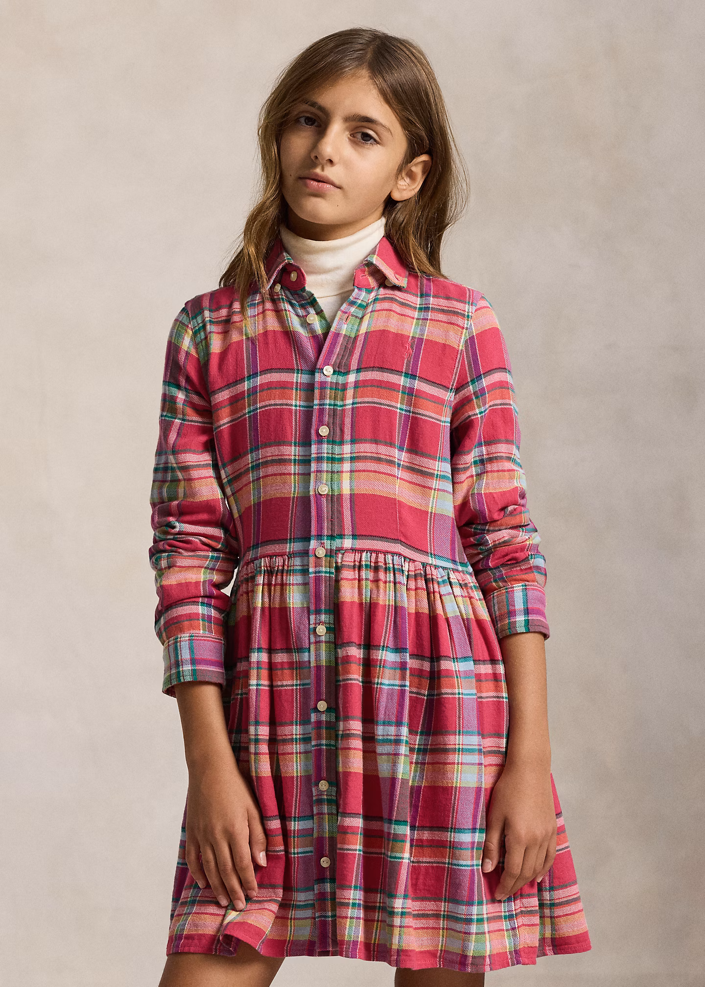 Baumwollhemdkleid mit Madraskaro - RALPH LAUREN OUTLET