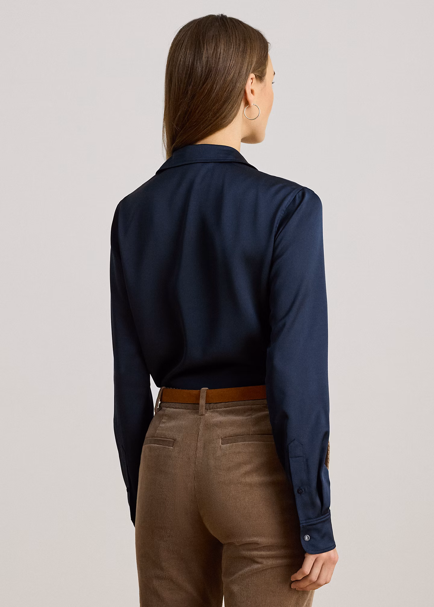 Classic-Fit Hemd aus Satin-Charmeuse - RALPH LAUREN OUTLET