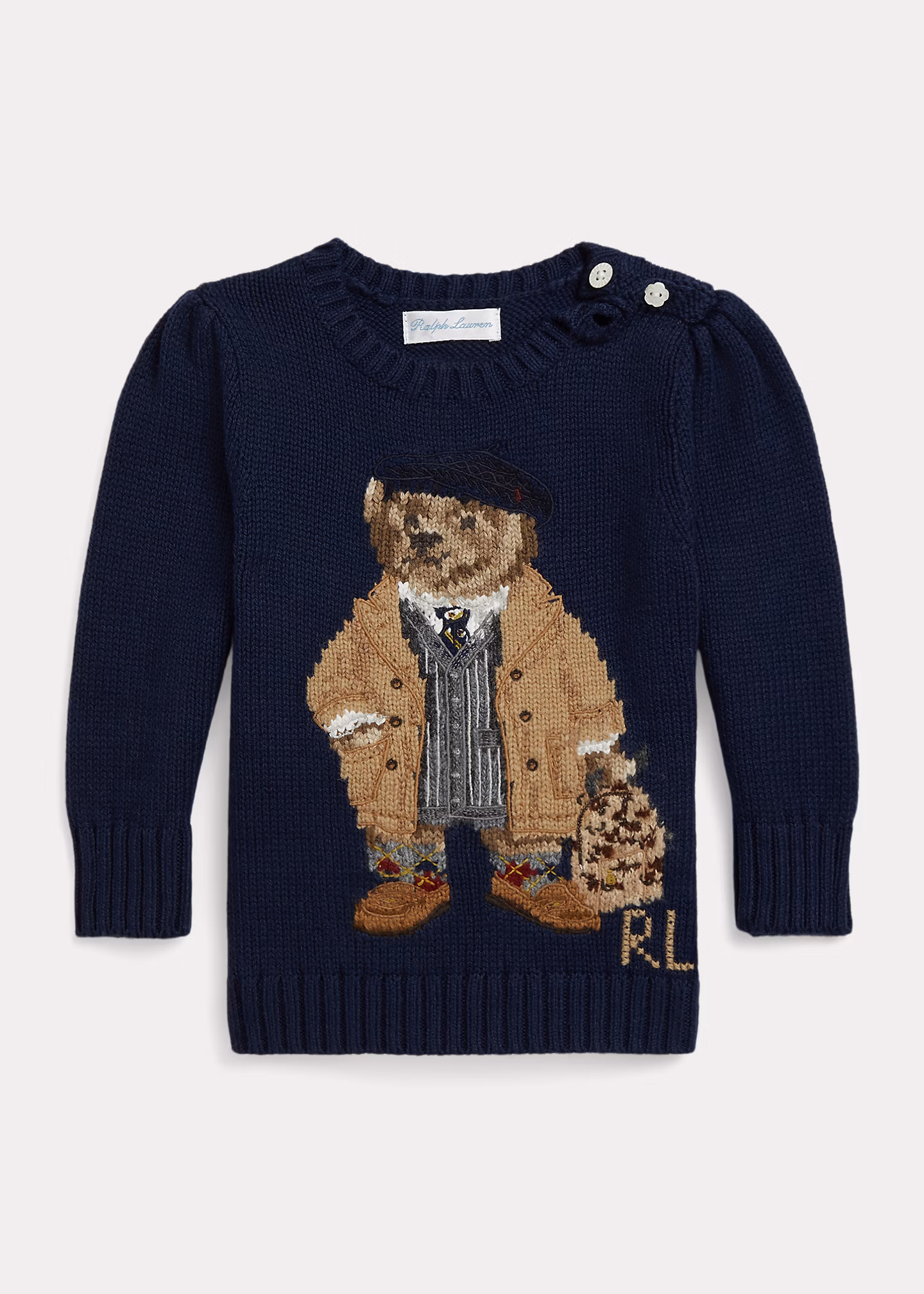 Rundhalspullover mit Polo Bear - RALPH LAUREN OUTLET