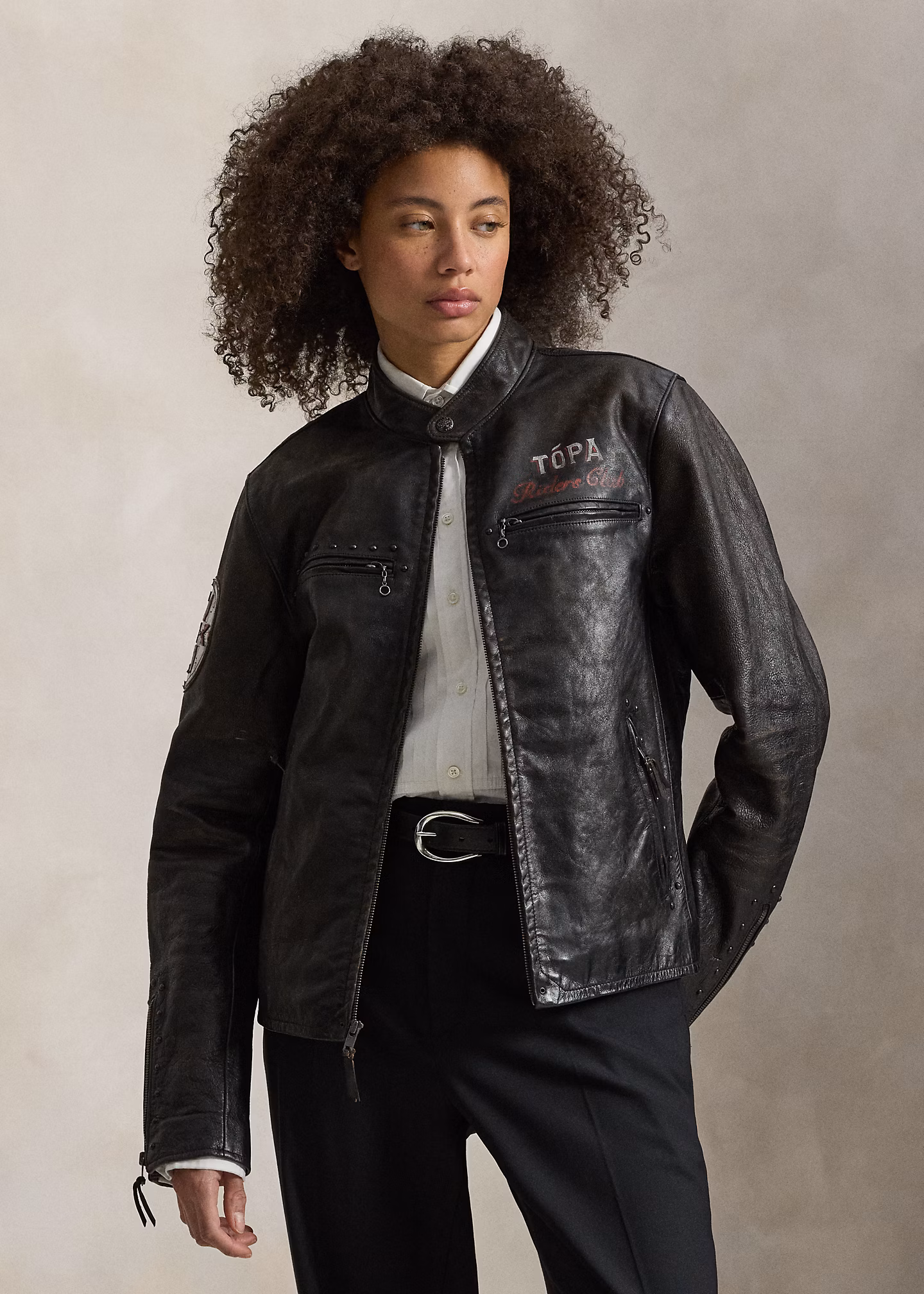 PRL x TÓPA Star Winds Lederjacke - RALPH LAUREN OUTLET