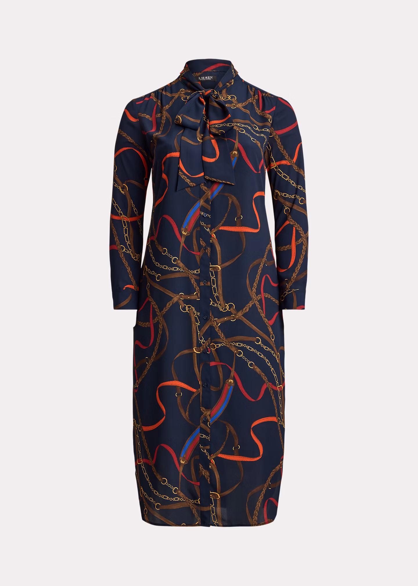 Georgette-Hemdkleid mit Schleife - RALPH LAUREN OUTLET