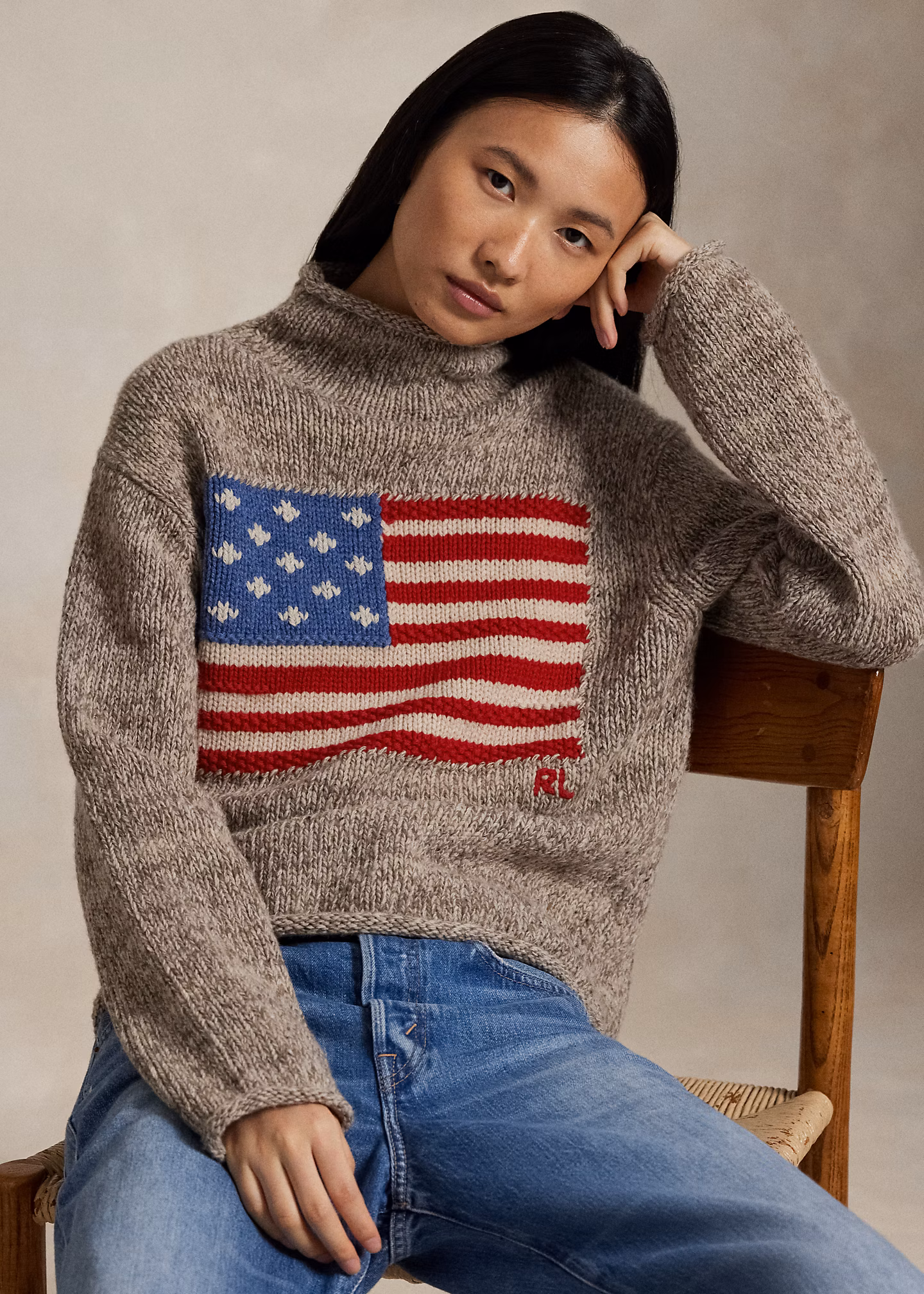 Rollkragenpullover mit US-Flagge - RALPH LAUREN OUTLET
