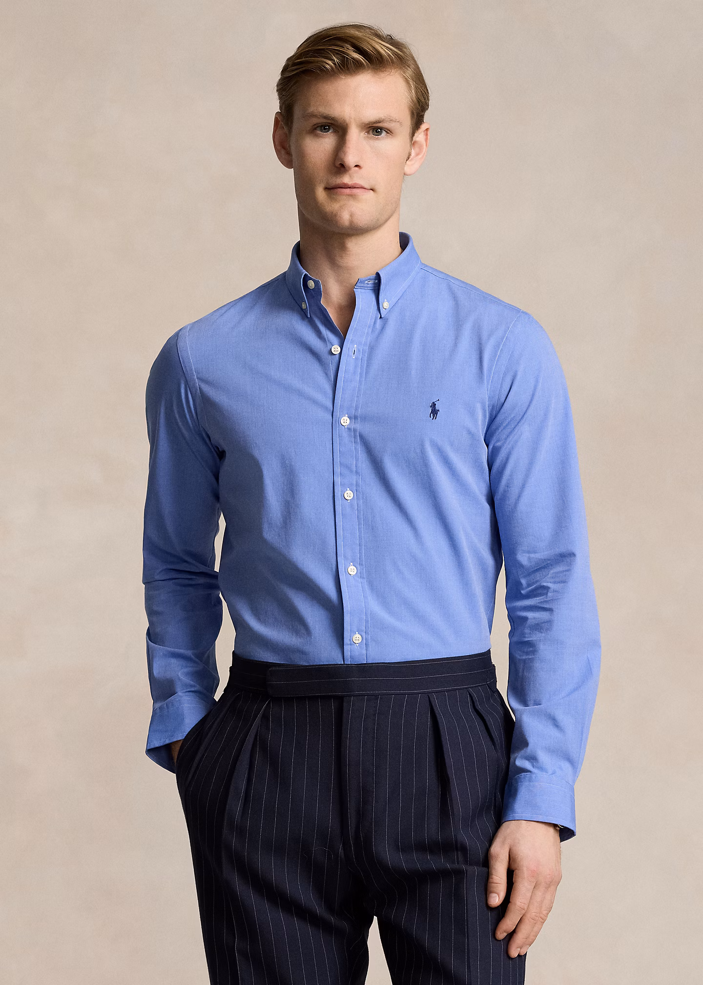 Slim-Fit Fil-à-Fil-Hemd mit Stretch - RALPH LAUREN OUTLET