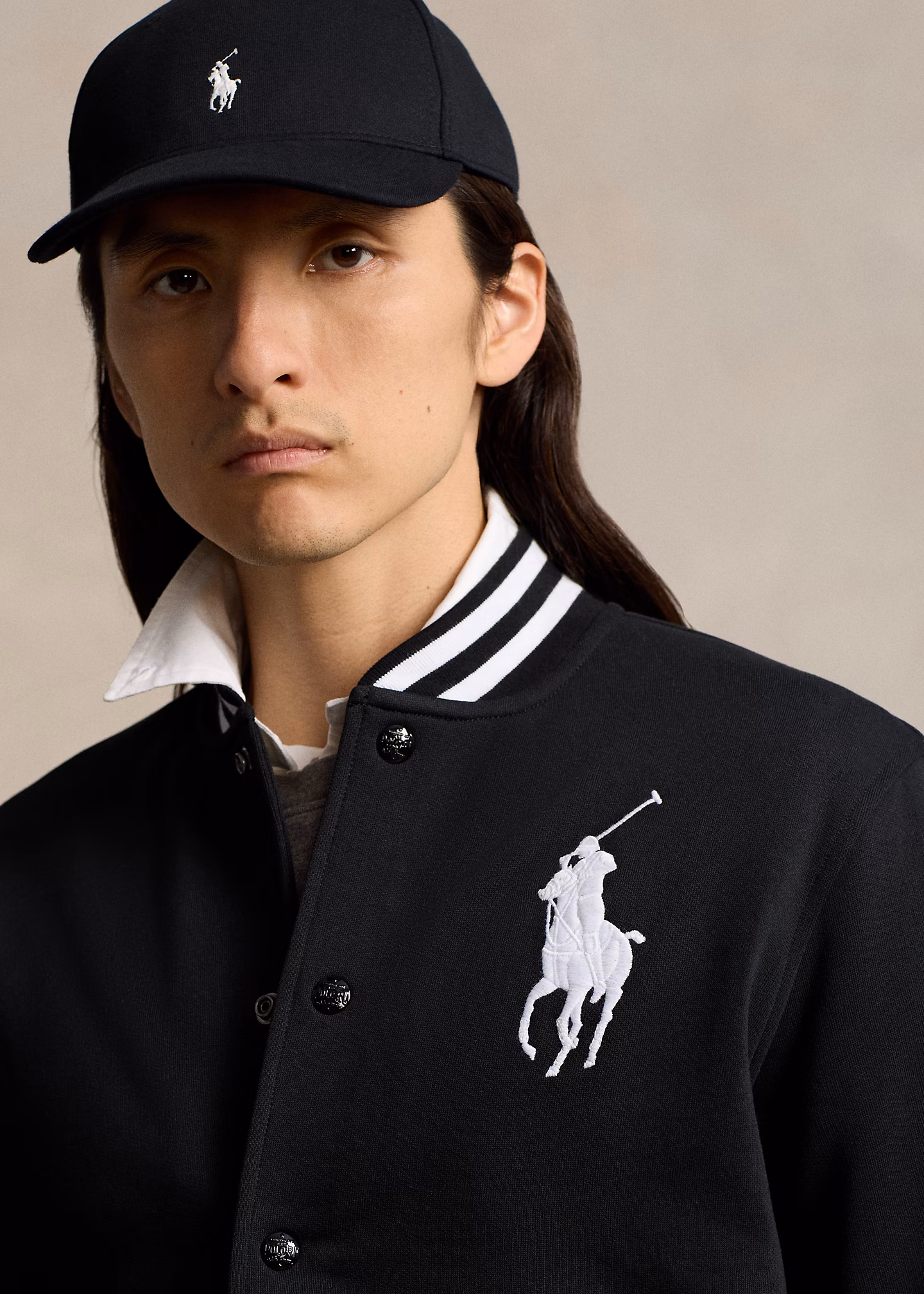 Baseball-Fleecejacke mit Big Pony - RALPH LAUREN OUTLET