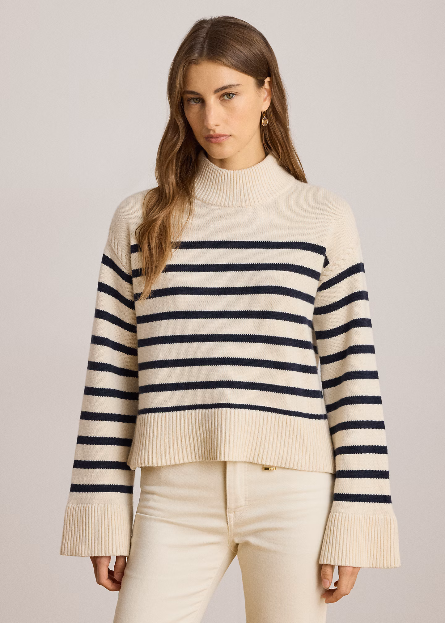 Gestreifter Halbrollkragenpullover - RALPH LAUREN OUTLET