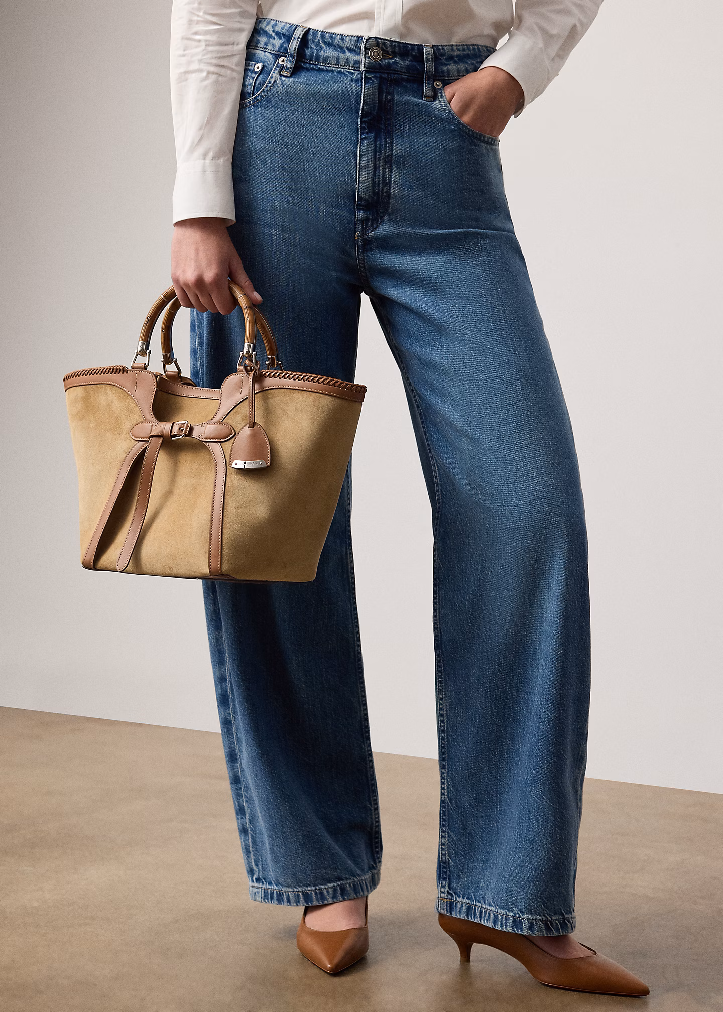 Tragetasche Ralph aus Kalbswildleder - RALPH LAUREN OUTLET