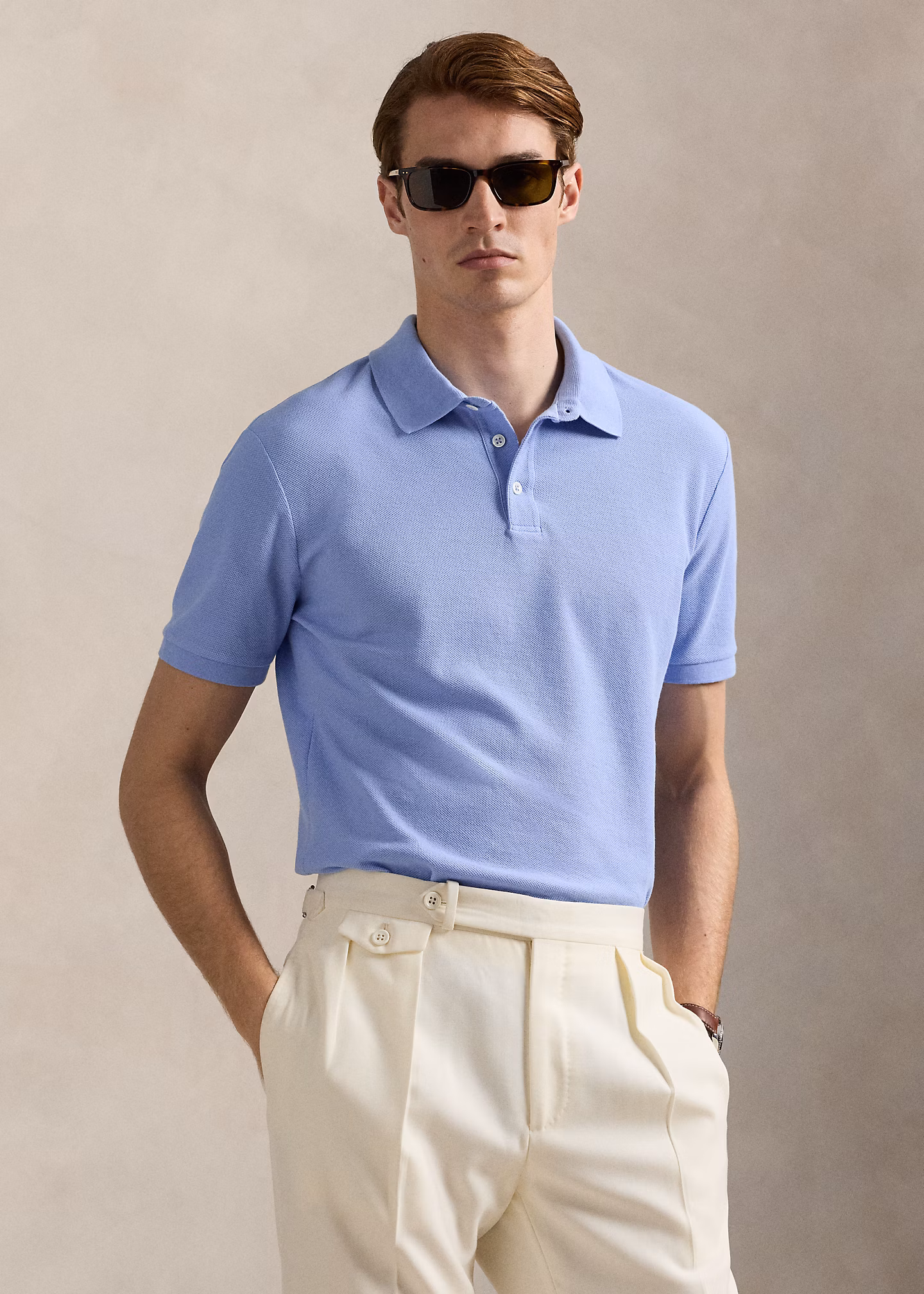 Standard-Fit Poloshirt aus Waben-Piqué - RALPH LAUREN OUTLET