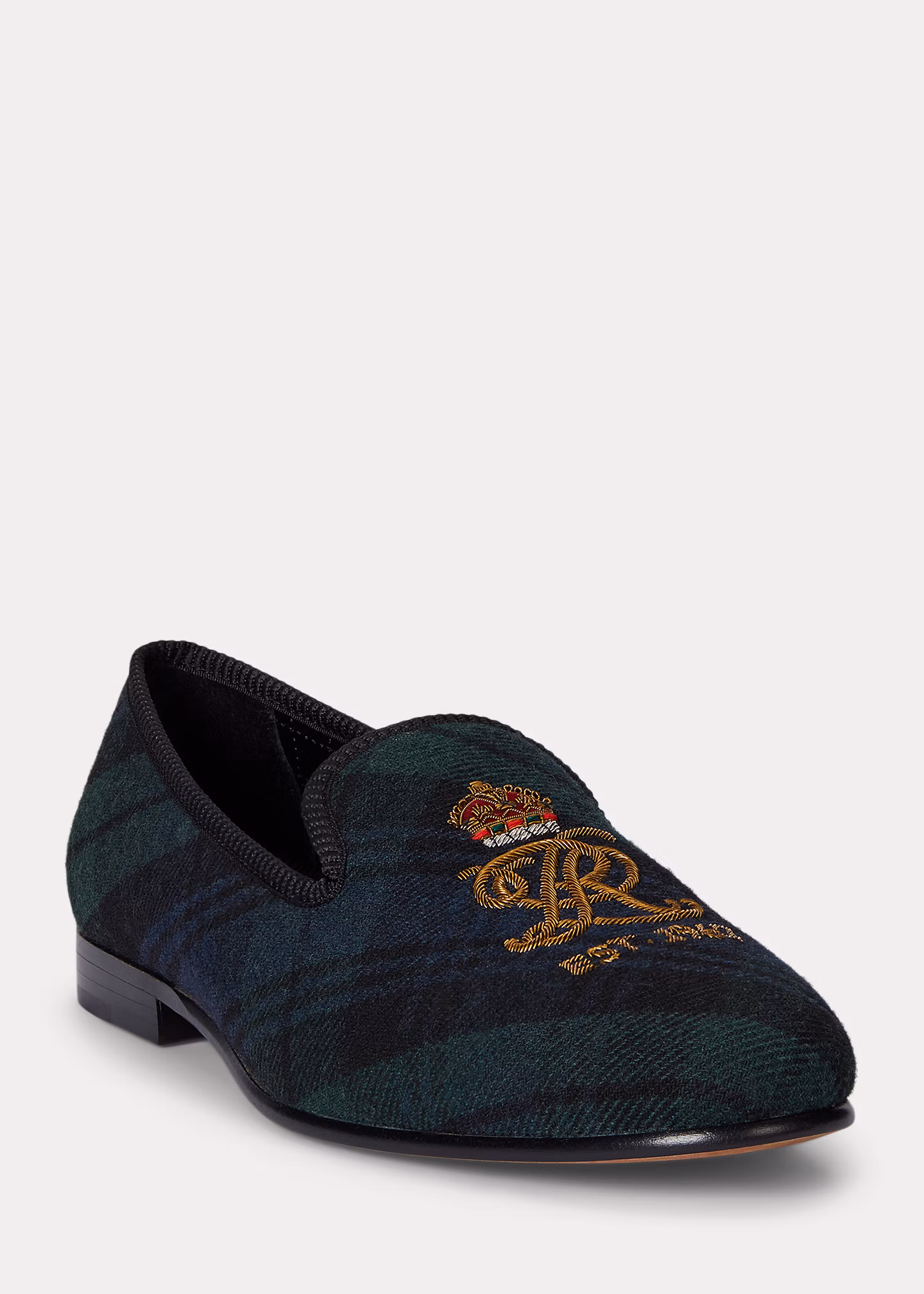 Karierter Slipper Paxton mit Stickerei - RALPH LAUREN OUTLET