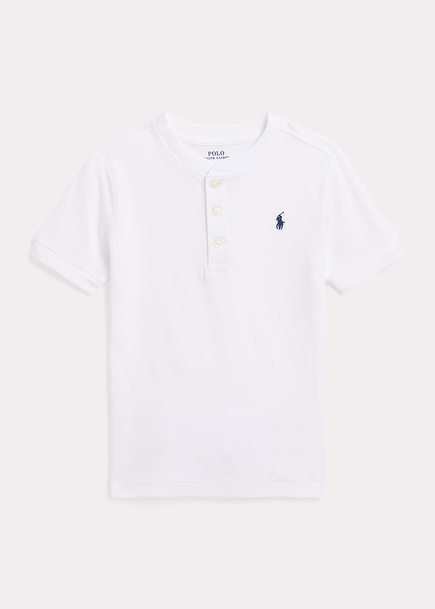 Kurzärmliges Henley aus Baumwolljersey - RALPH LAUREN OUTLET